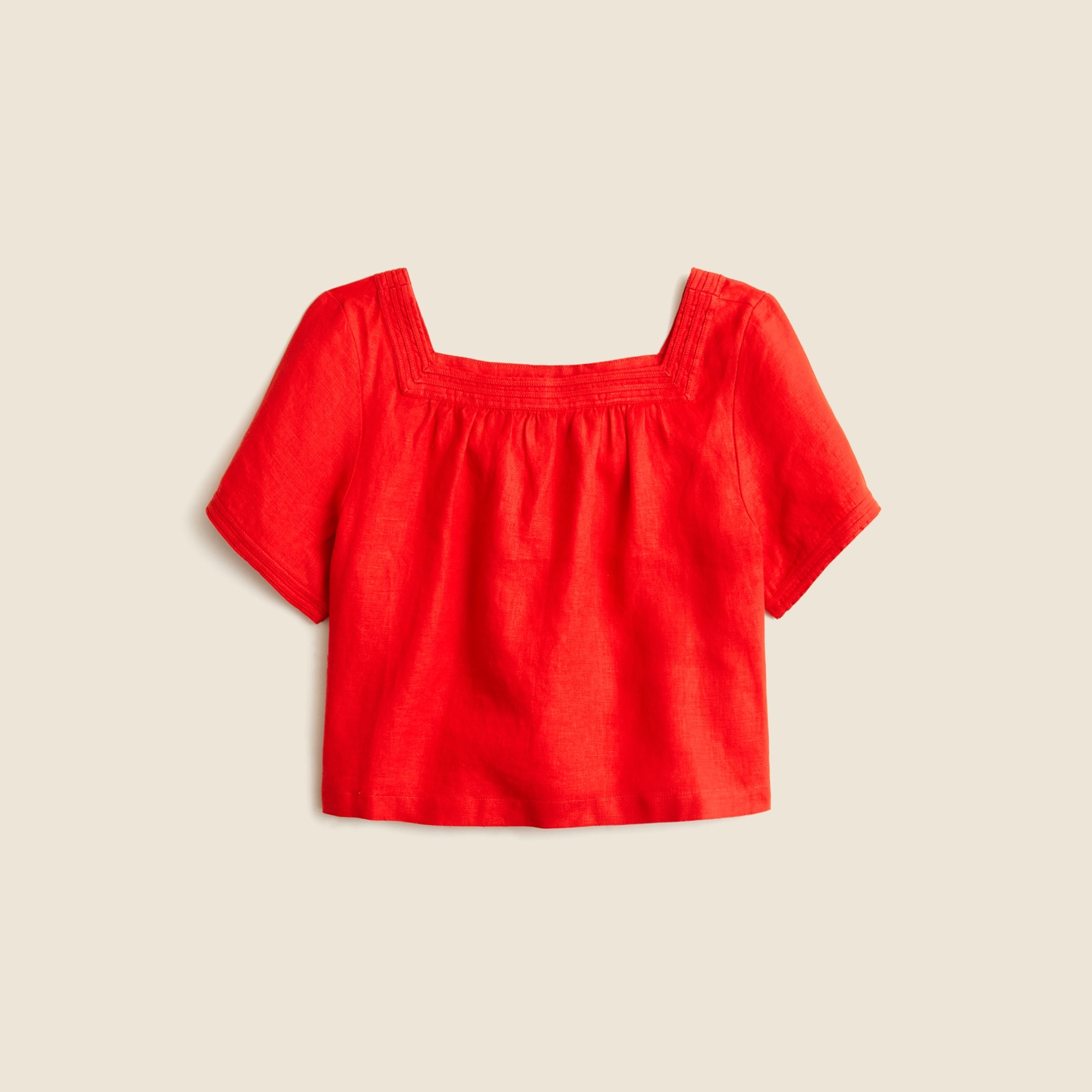womens Sailor squareneck top in linen