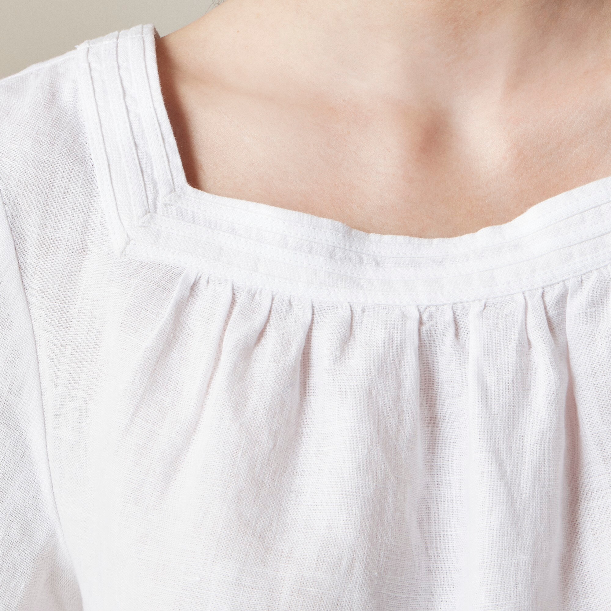 Sailor squareneck top in linen