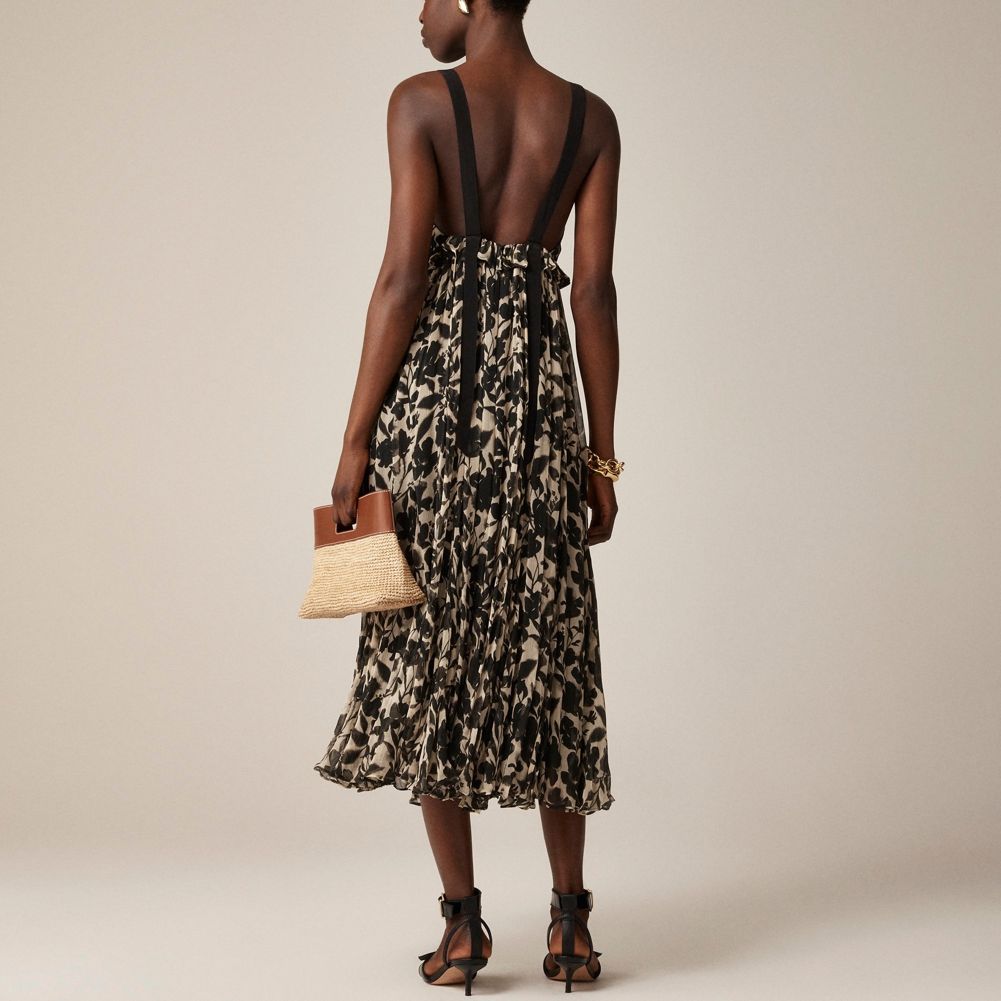 Collection ruffle-trim dress in chiffon