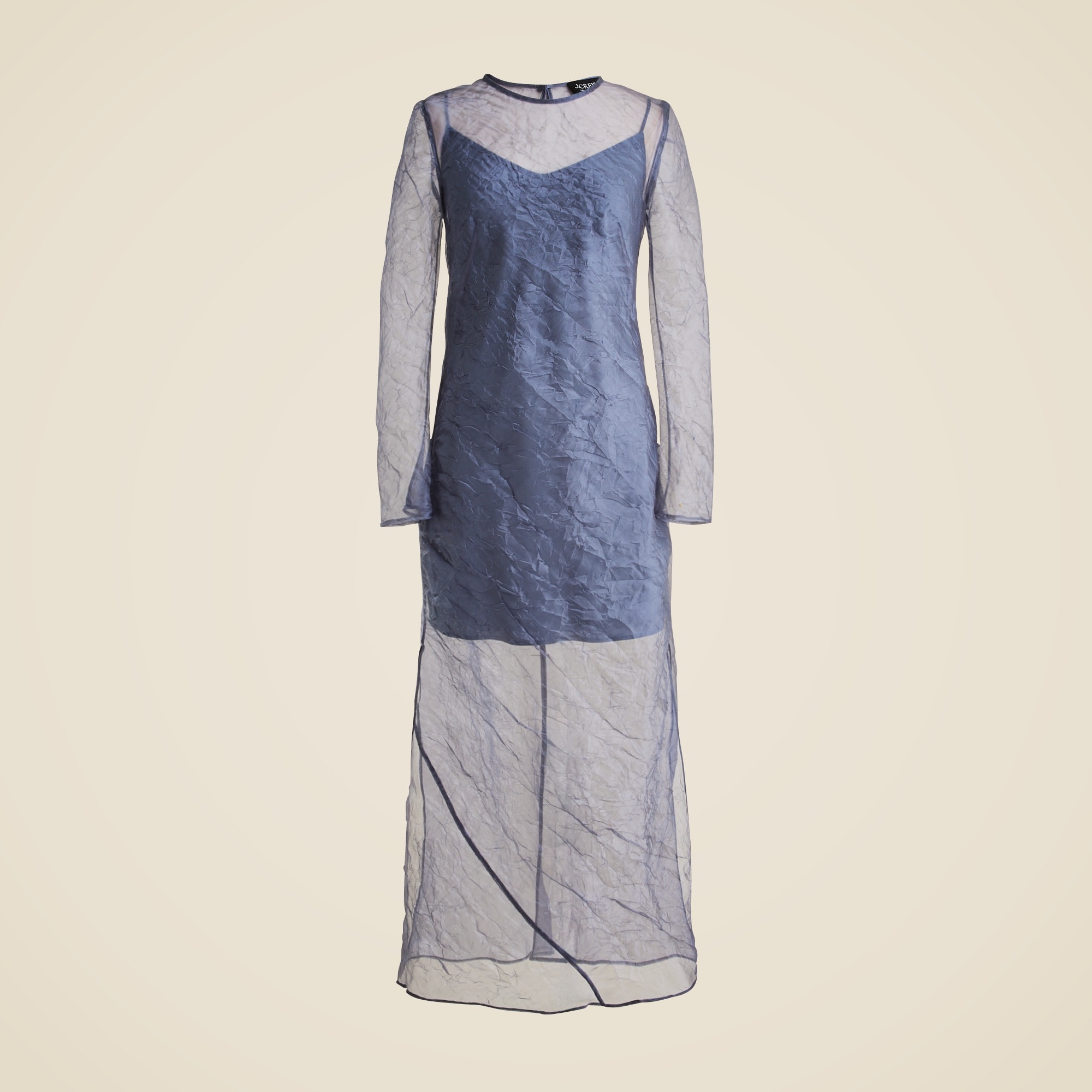 Collection layered sheath dress in textured organza