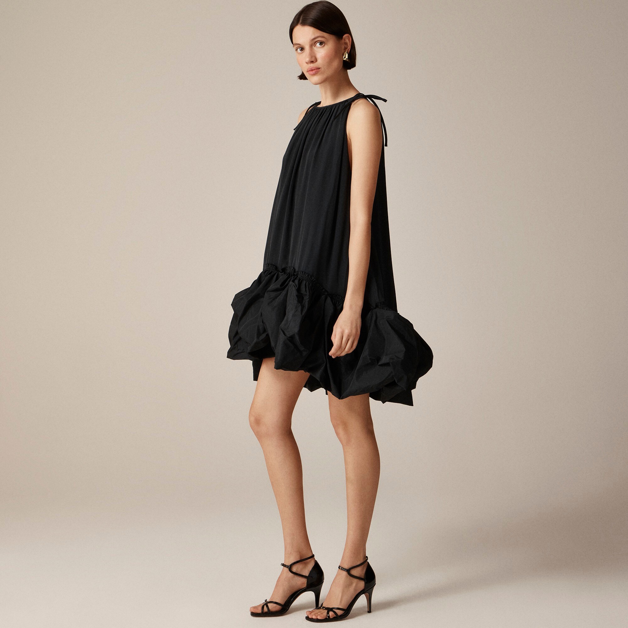 womens Collection bubble-hem mini dress in taffeta
