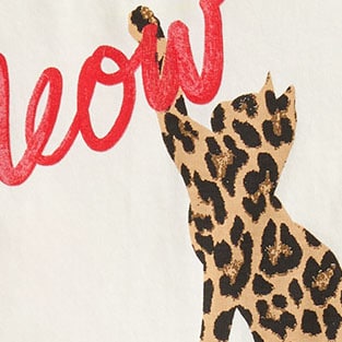Classic-fit &quot;Meow&quot; graphic T-shirt MEOW j.crew: classic-fit &quot;meow&quot; graphic t-shirt for women