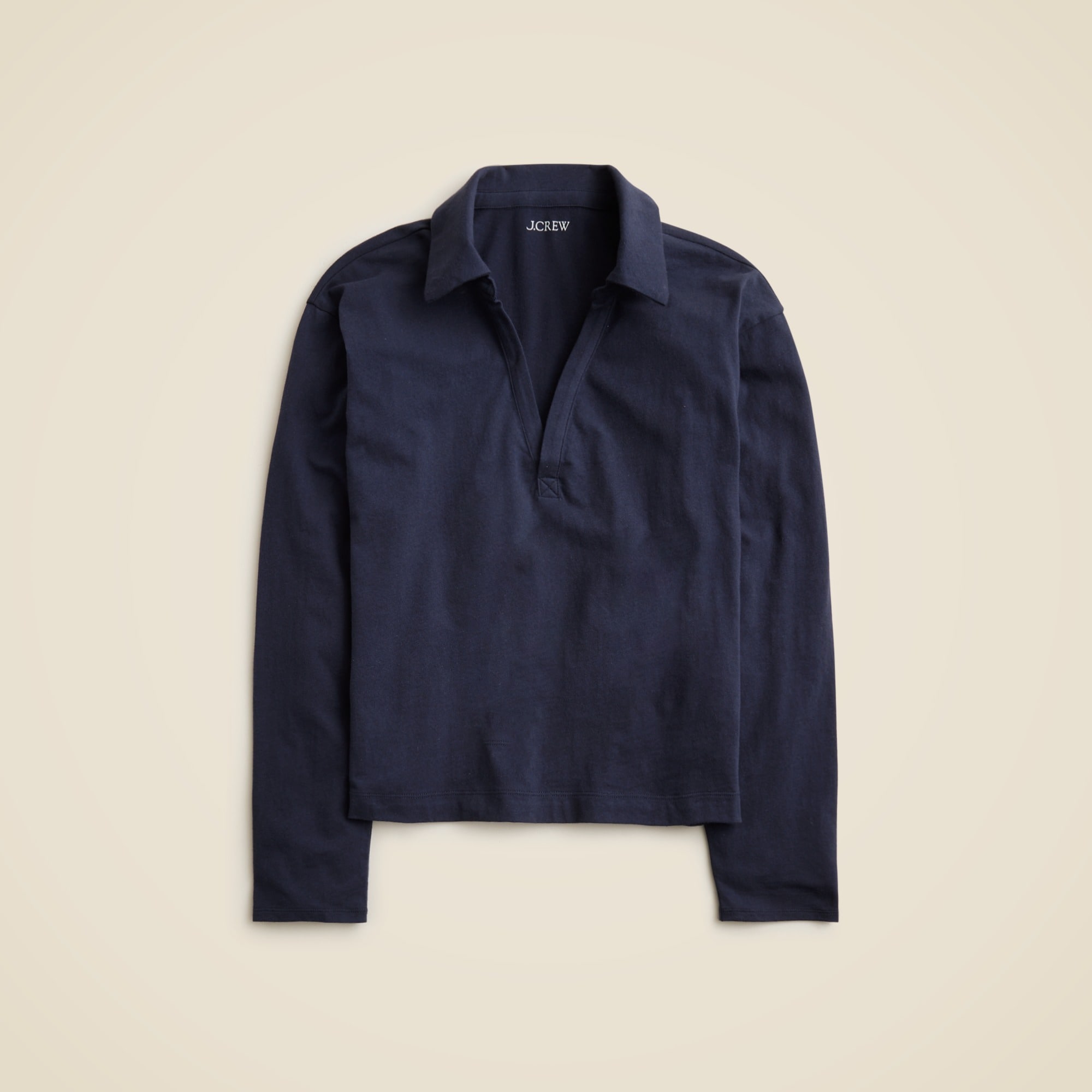 womens Vintage jersey johnny-collar shirt