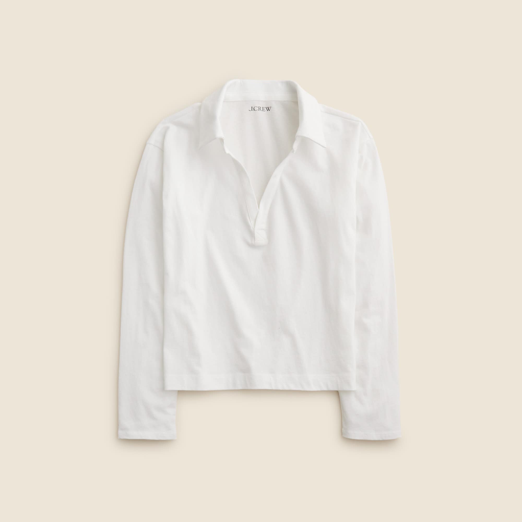 womens Vintage jersey johnny-collar shirt