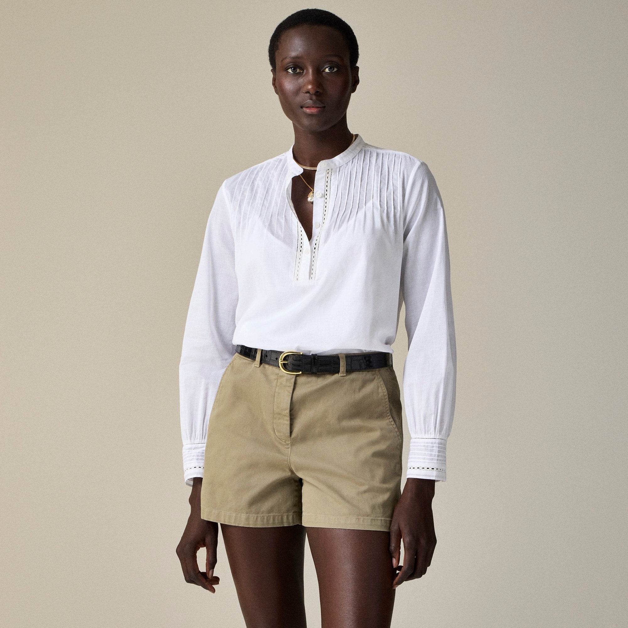womens 4&quot; heritage chino short