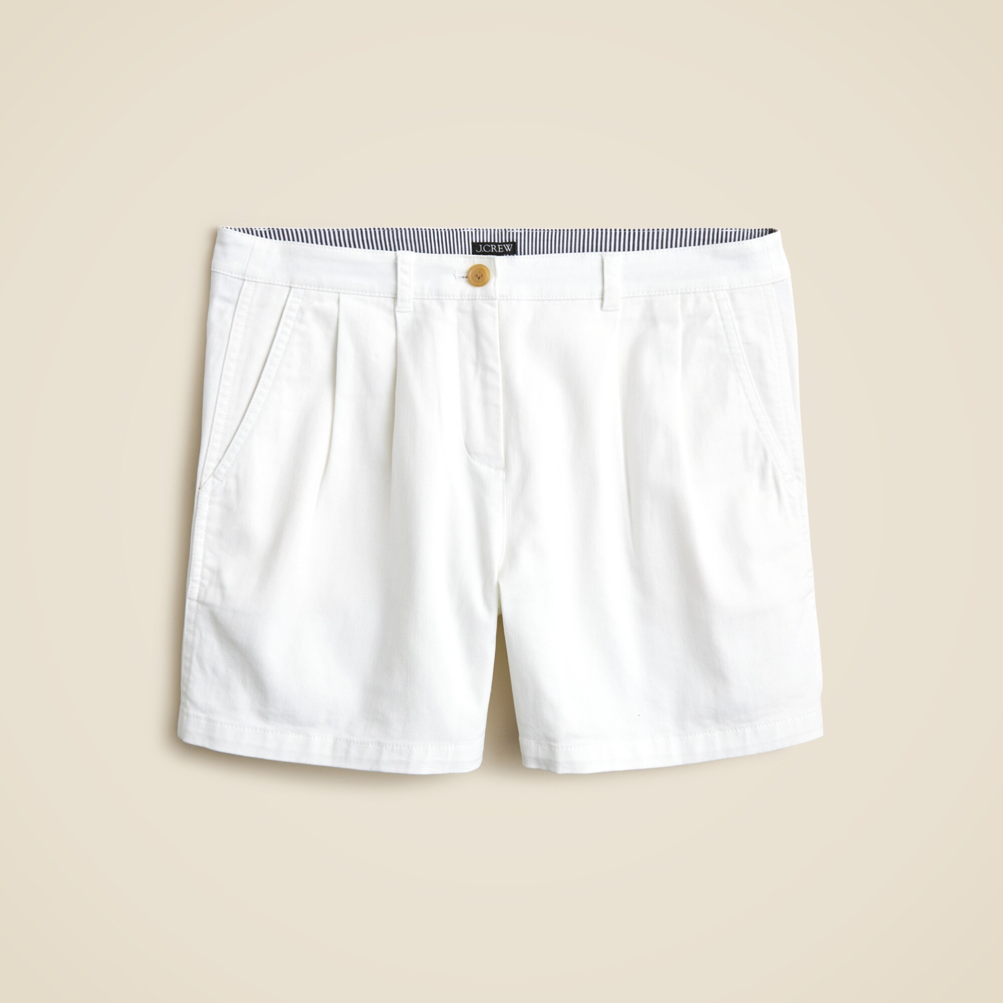 womens 5" pleated heritage chino short