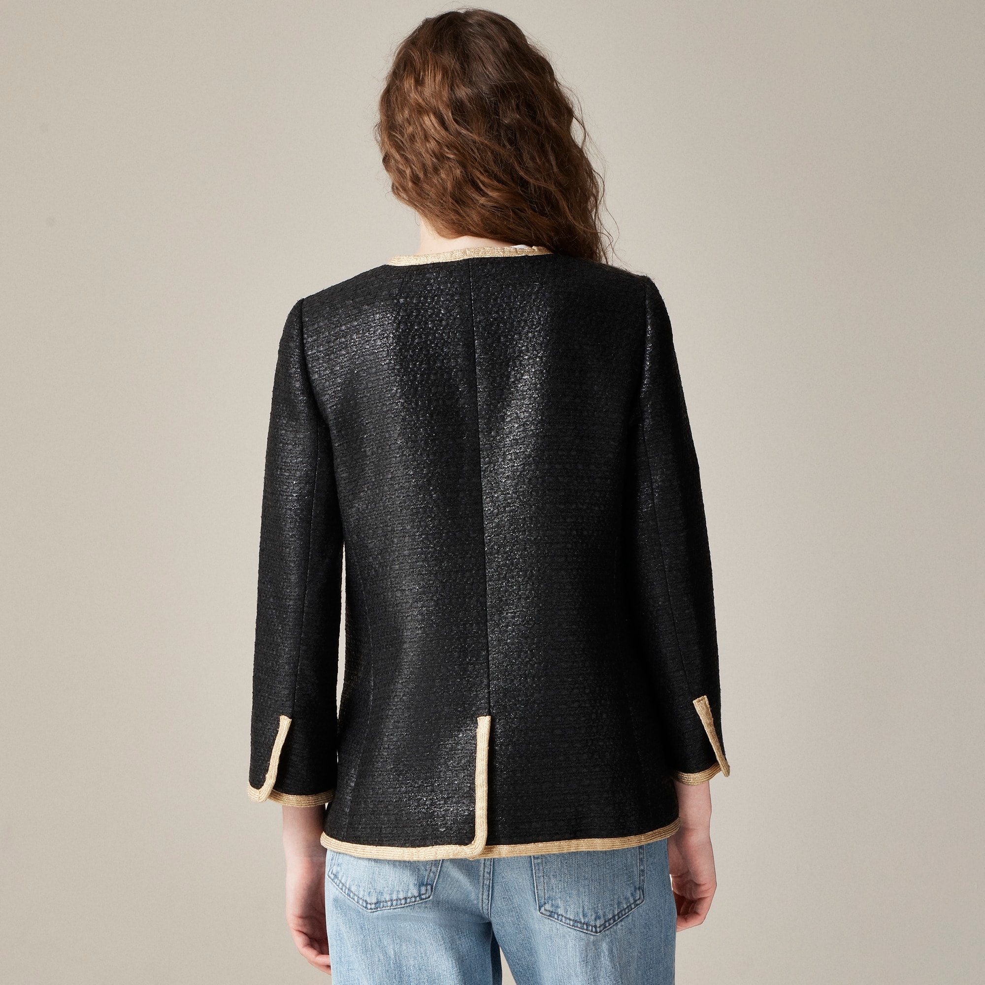 Lacquered tweed jacket