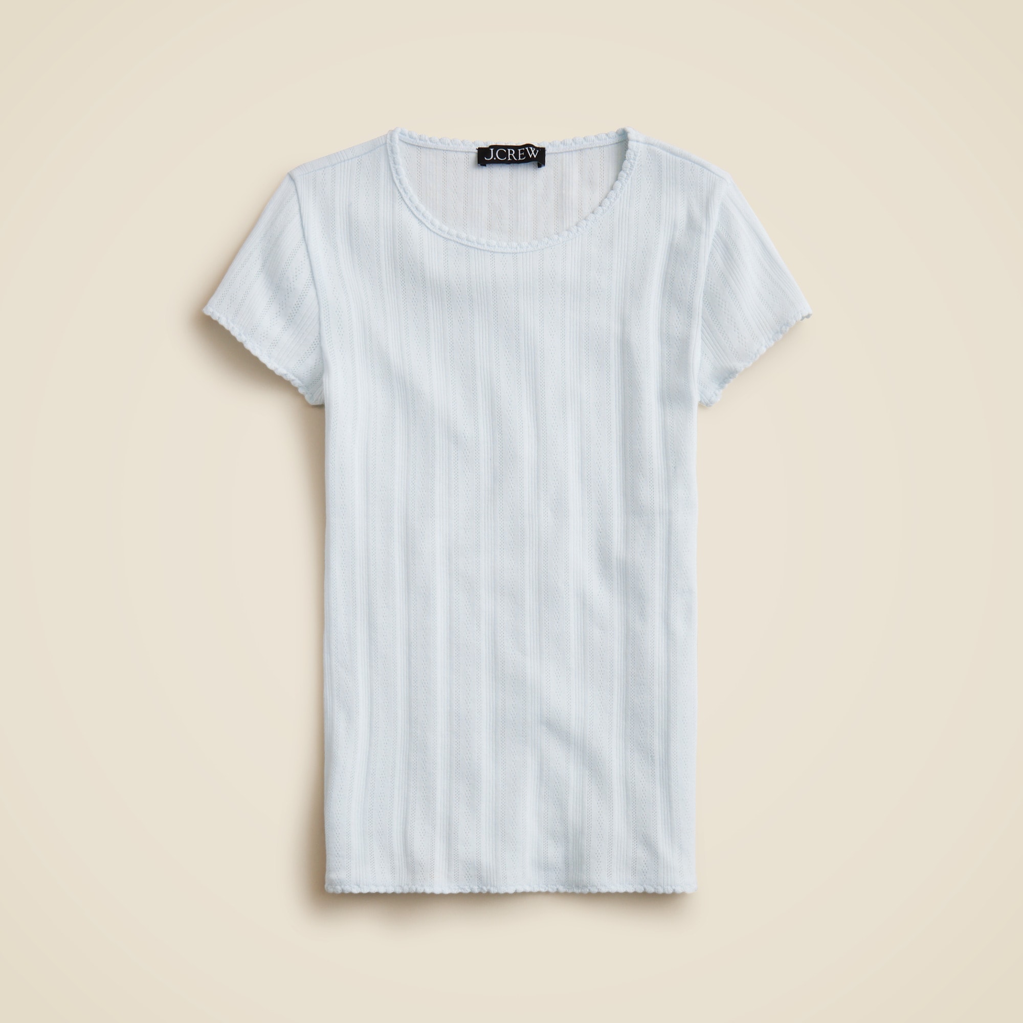  Pointelle short-sleeve T-shirt