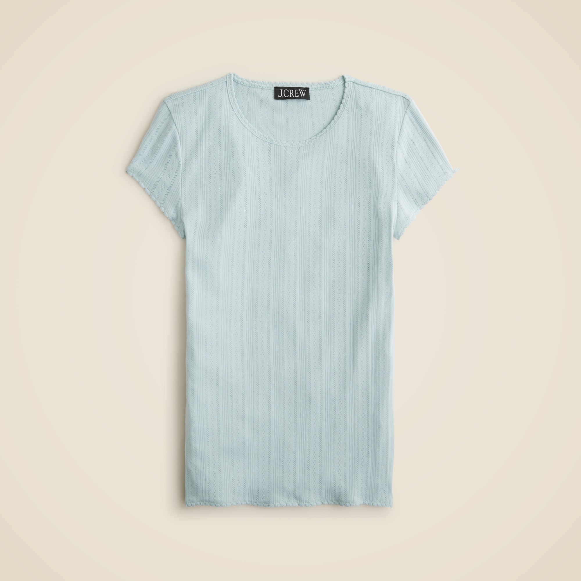 Pointelle short-sleeve T-shirt