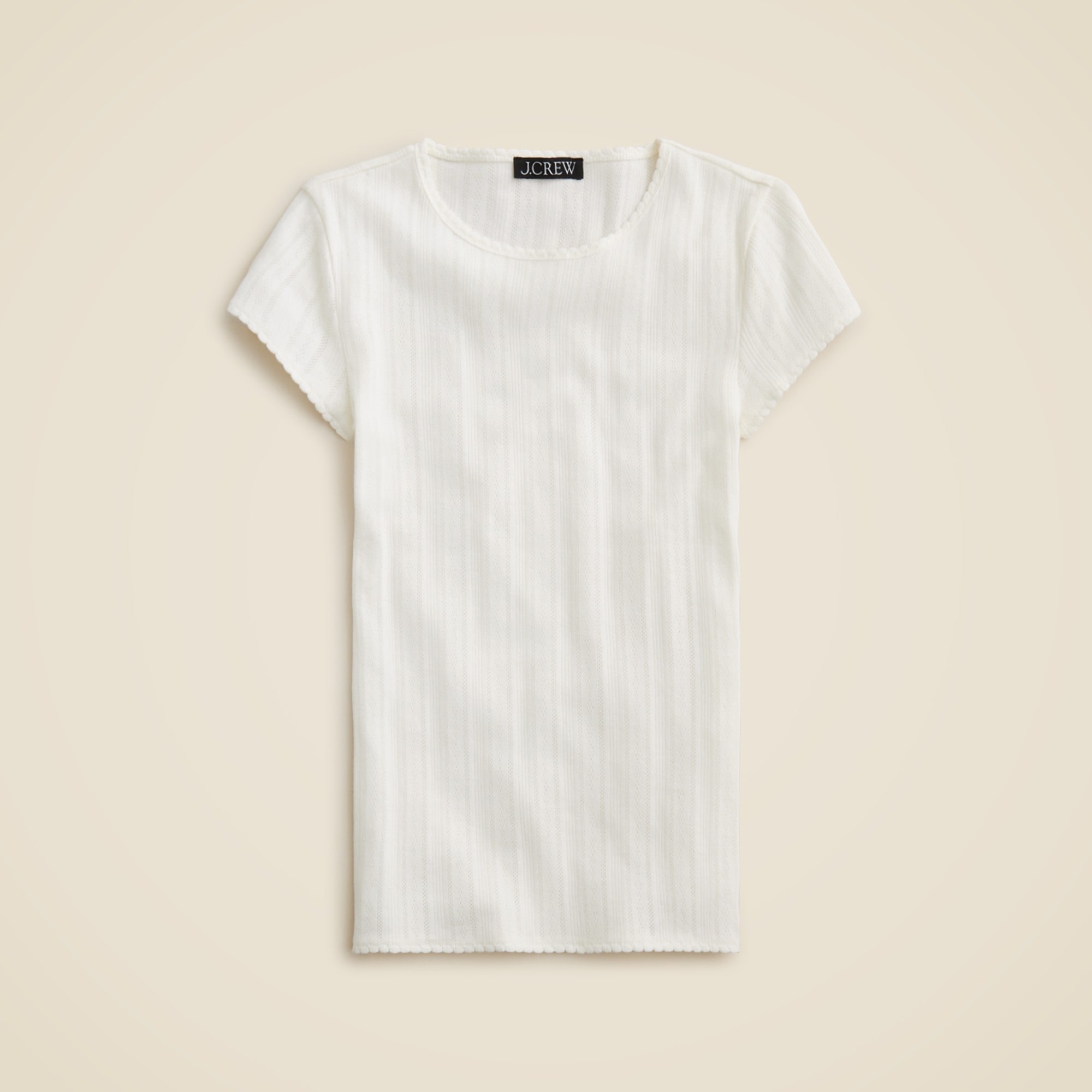 womens Pointelle short-sleeve T-shirt
