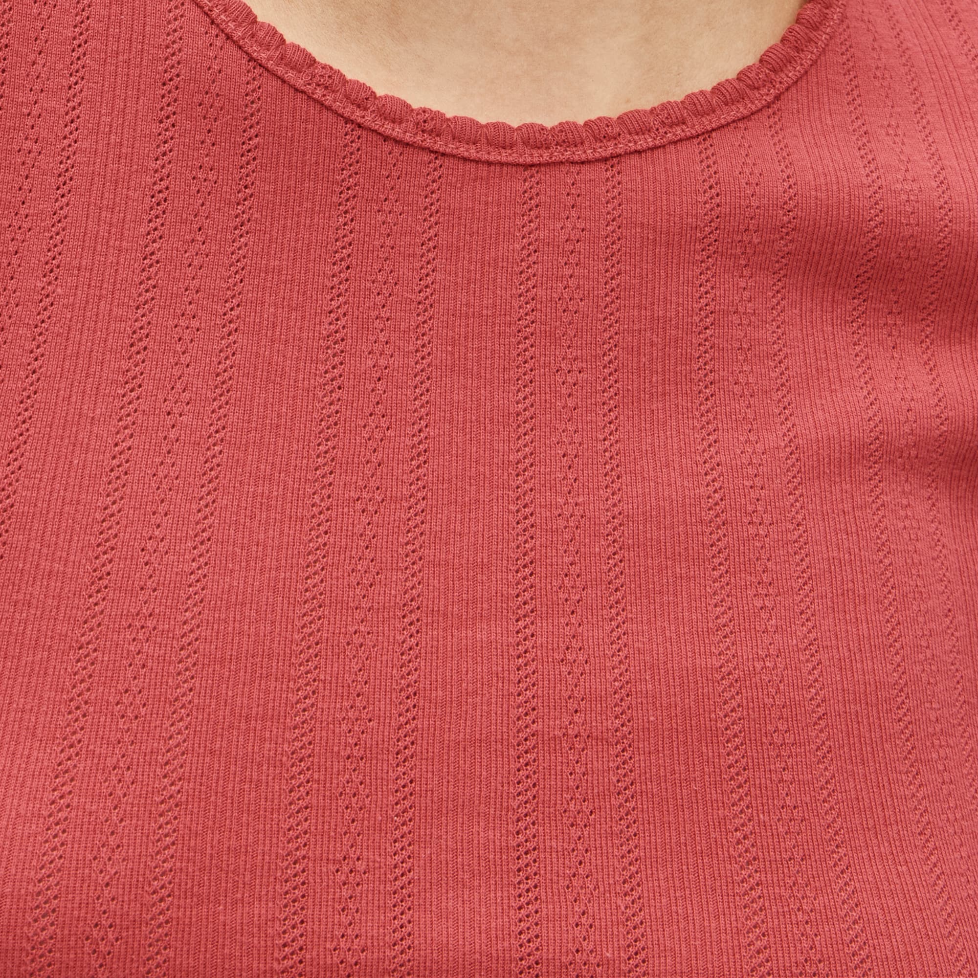 Pointelle short-sleeve T-shirt - image 4