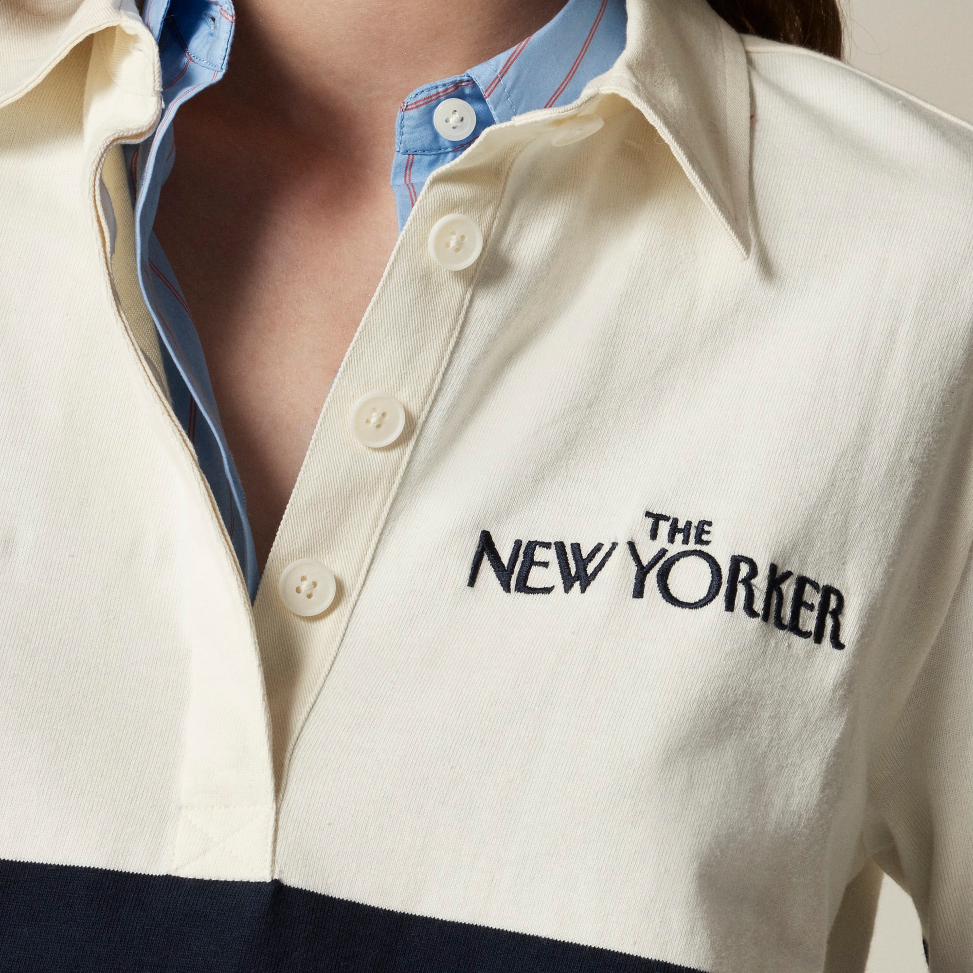 Limited-edition The New Yorker X J.Crew mariner cotton relaxed rugby T-shirt