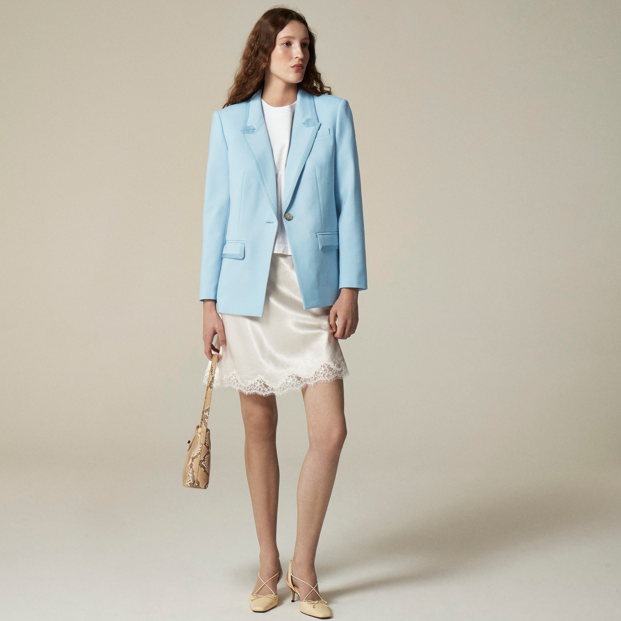 womens Vivienne blazer in Italian stretch merino wool blend