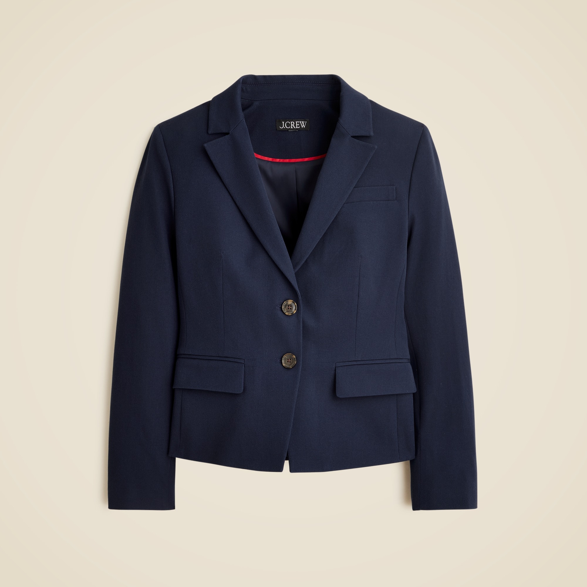 Petite shrunken-fit blazer in bi-stretch cotton blend