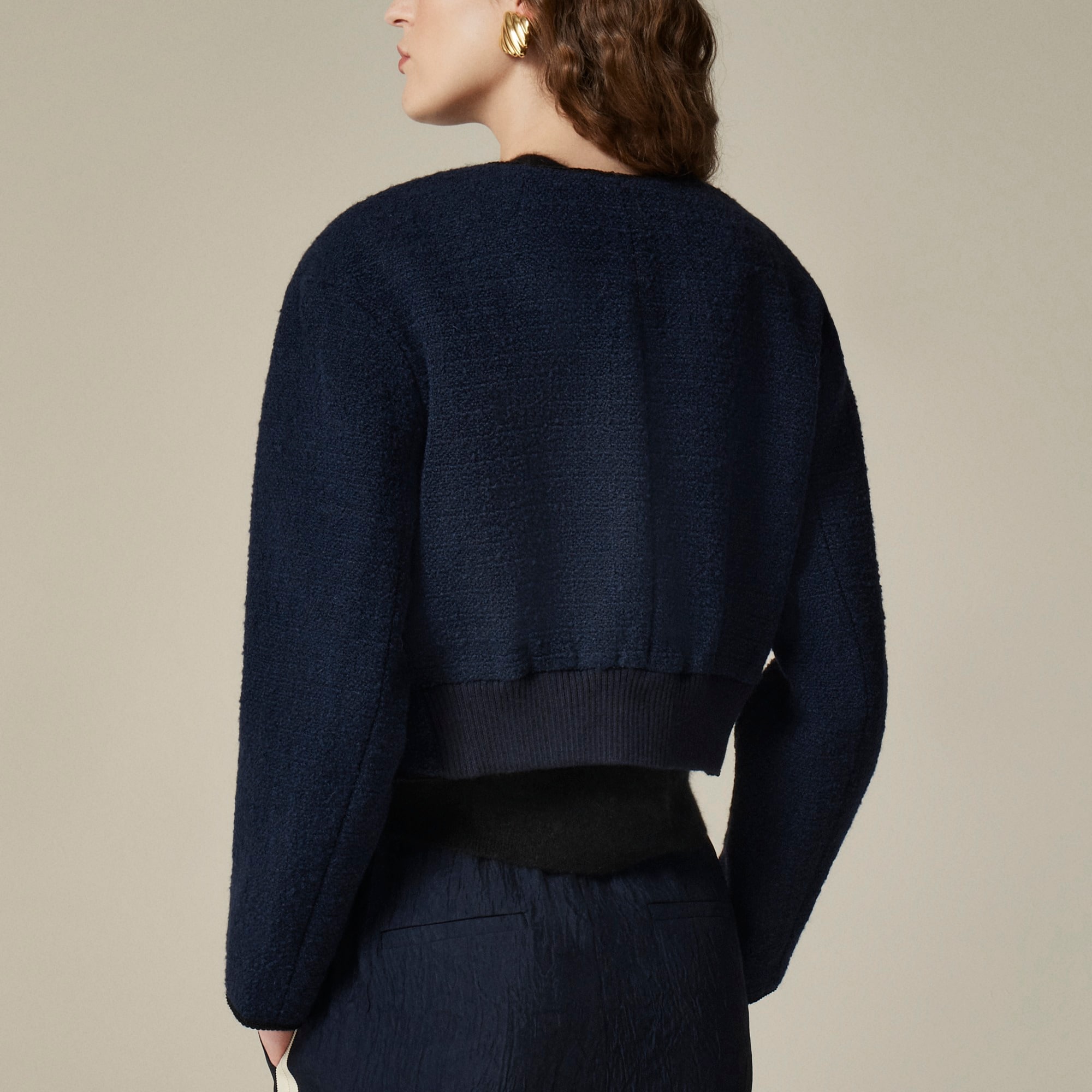 Tweed bomber lady jacket