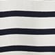 Collared short-sleeve cardigan in stripe IVORY NAVY
