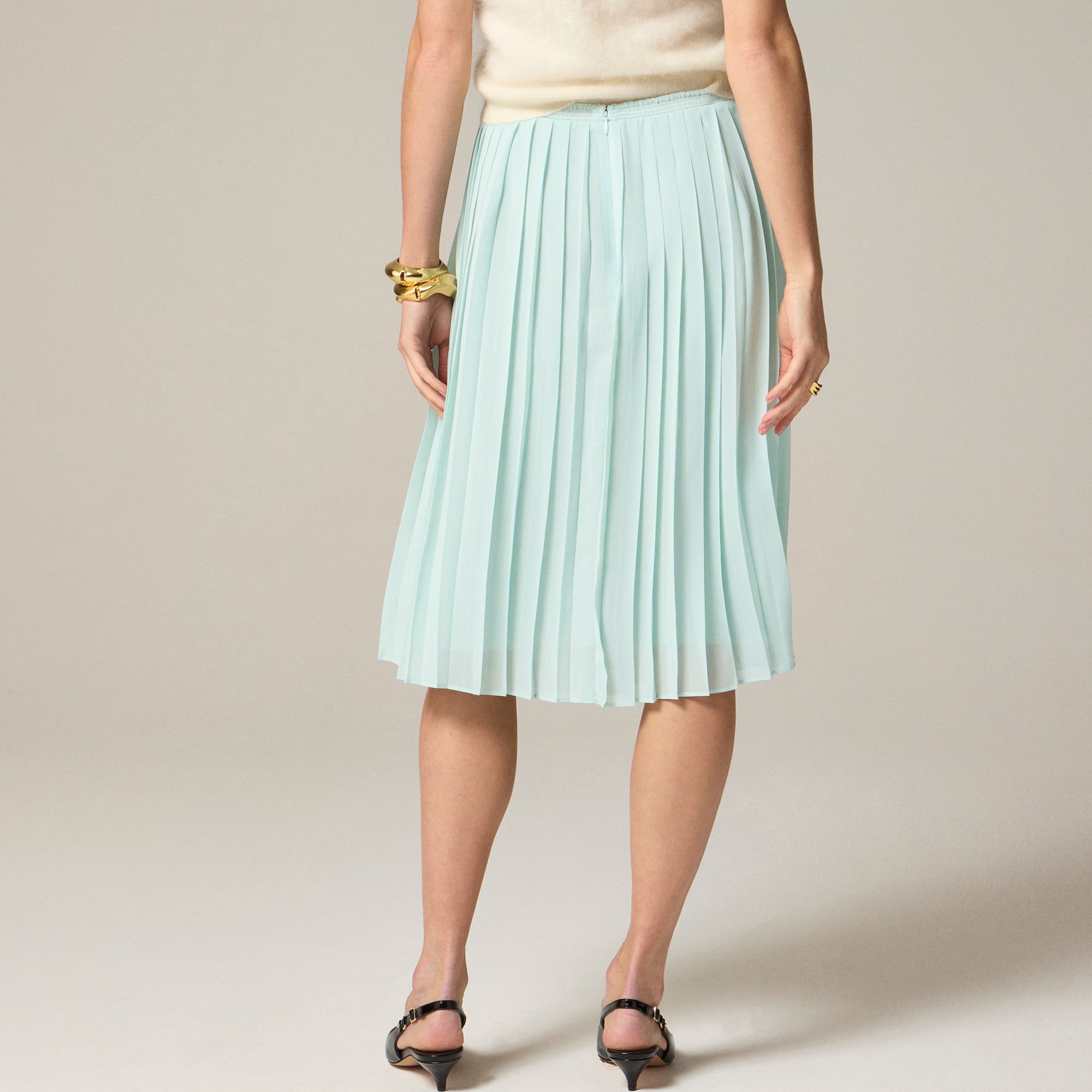 Pleated chiffon skirt
