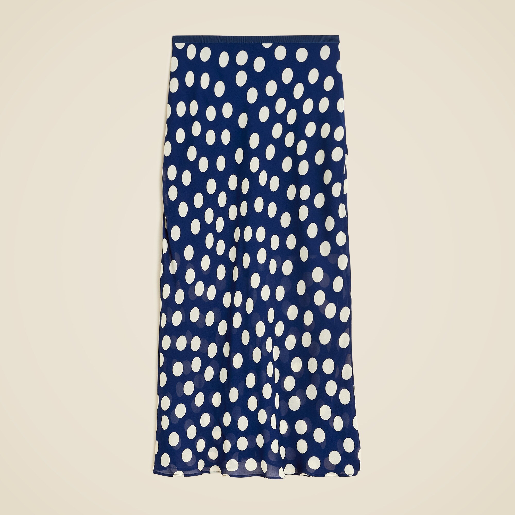 New Gwyneth slip skirt in polka-dot viscose chiffon