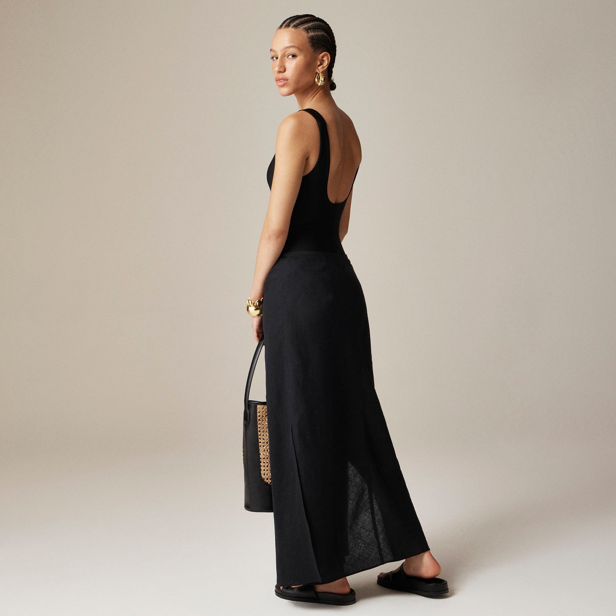 womens New Gwyneth slip skirt in linen
