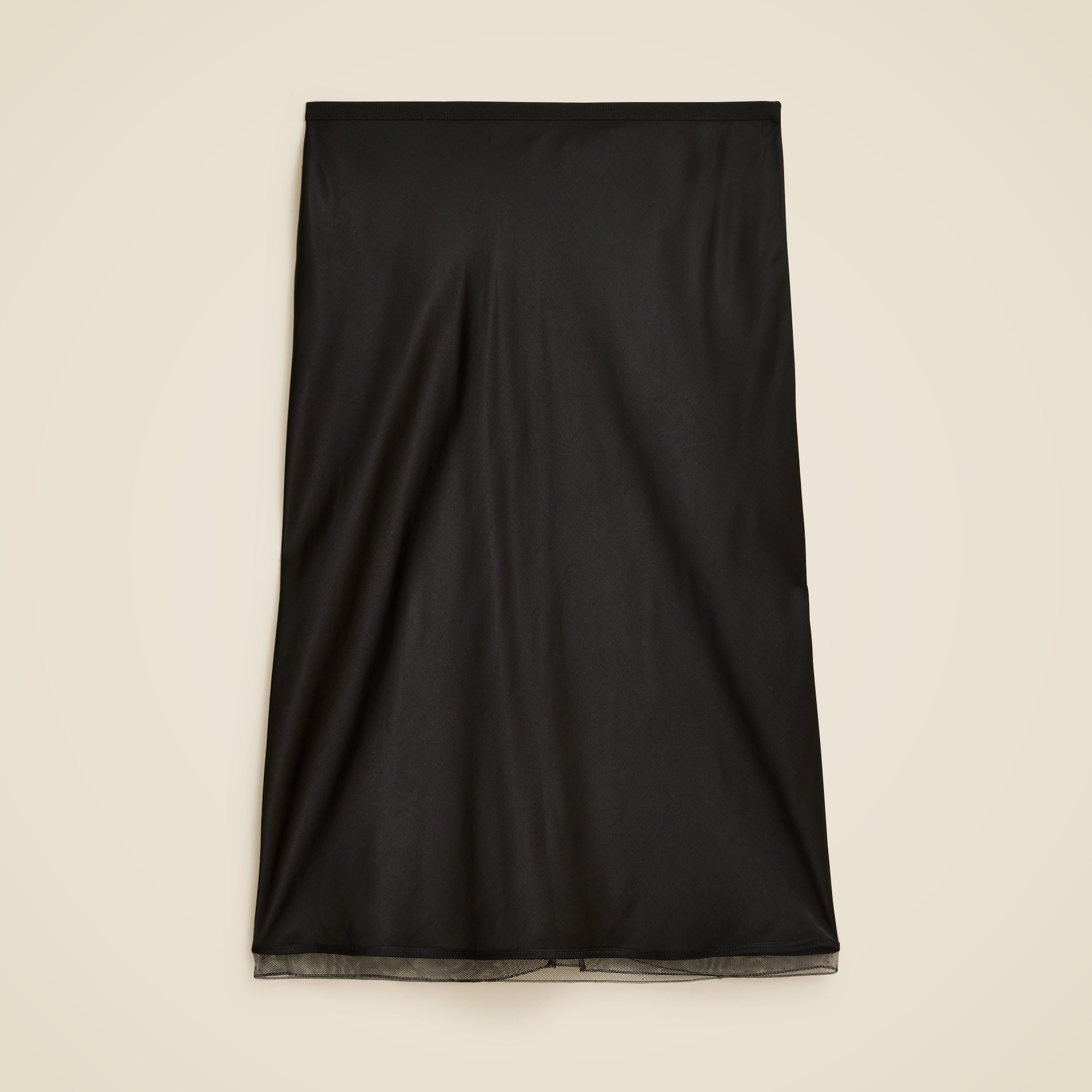 Petite Gwen knee-length slip skirt in viscose charmeuse