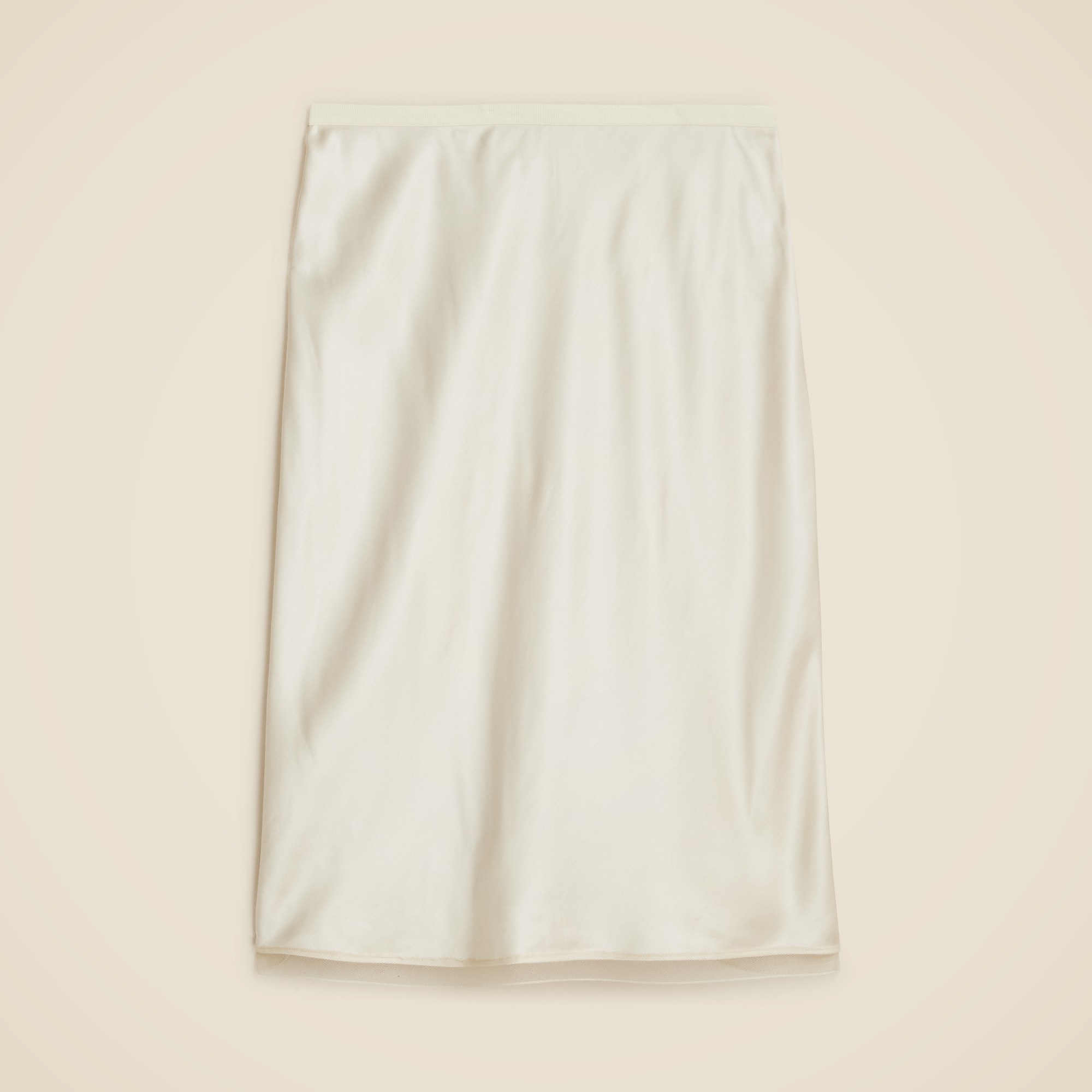 womens Gwen knee-length slip skirt in viscose charmeuse