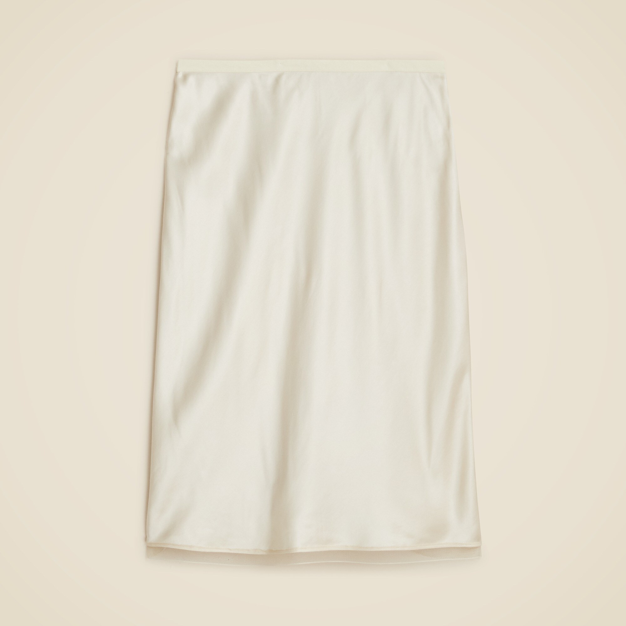 Gwen knee-length slip skirt in viscose charmeuse