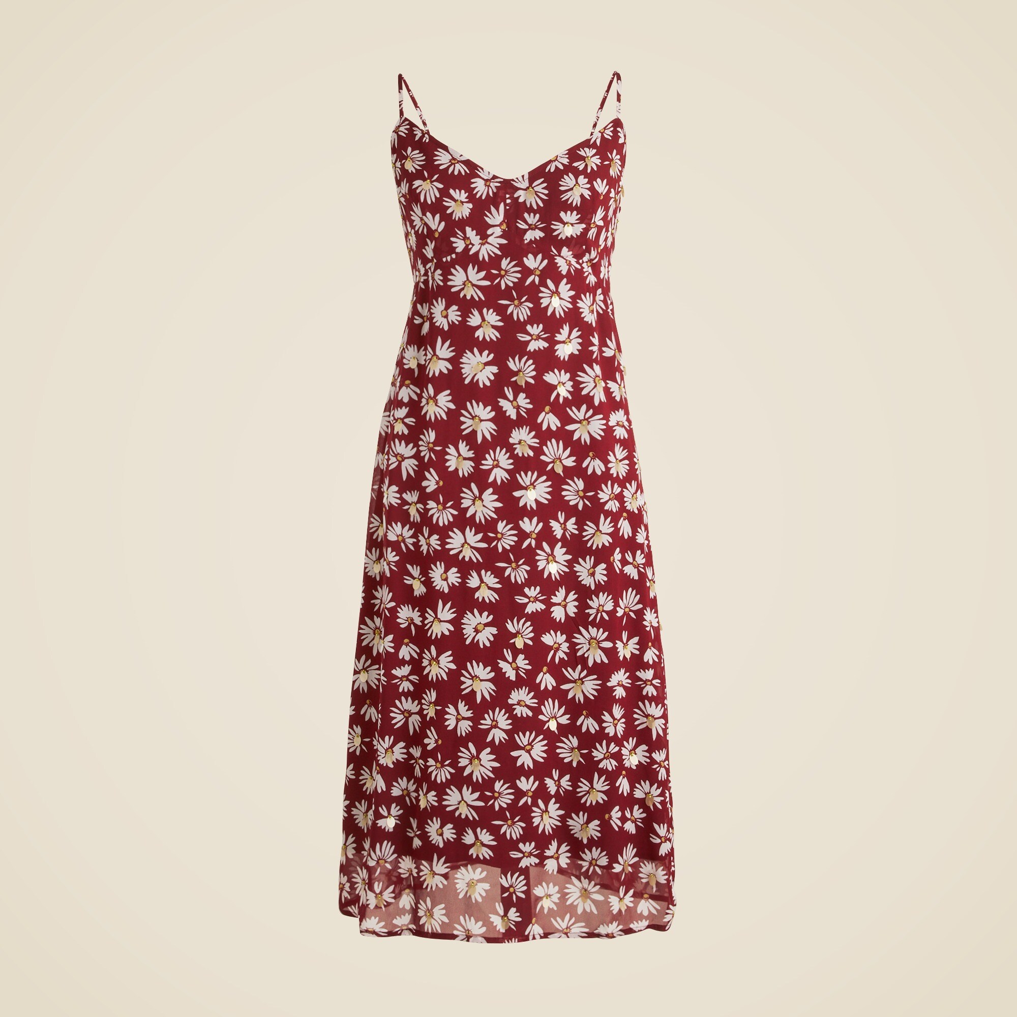 Collection slip dress in daisy-print chiffon