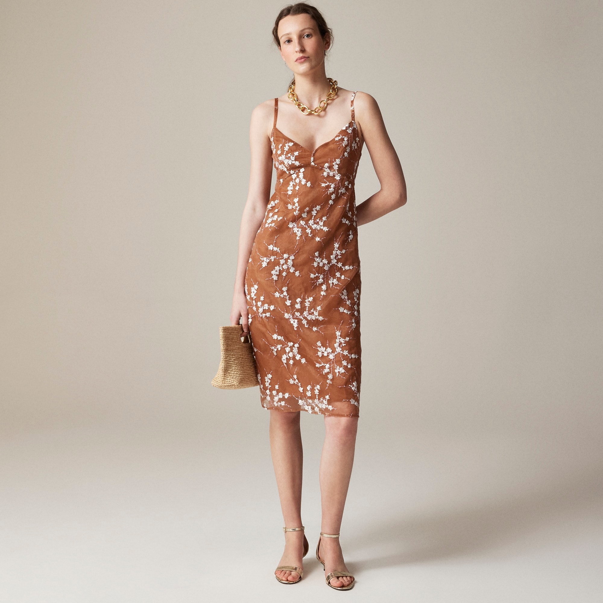 Collection embroidered slip dress