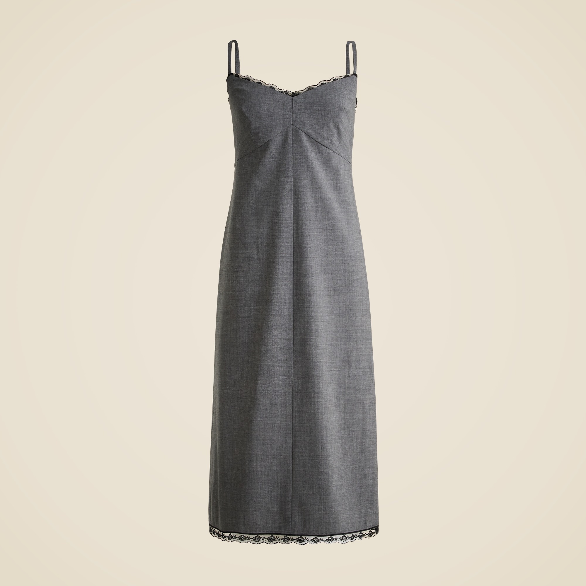 Collection slip dress in Italian bi-stretch wool blend