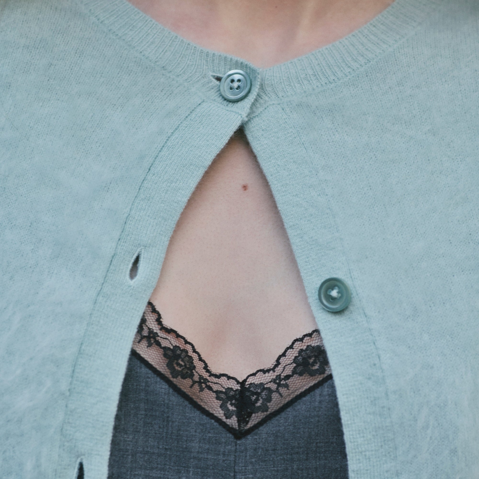 Collection slip dress in Italian bi-stretch wool blend