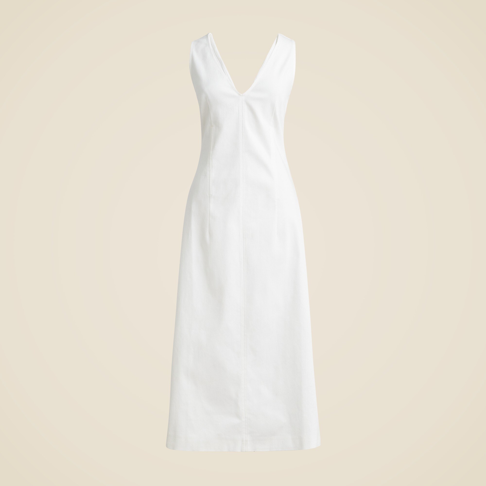 Corset midi dress in stretch twill