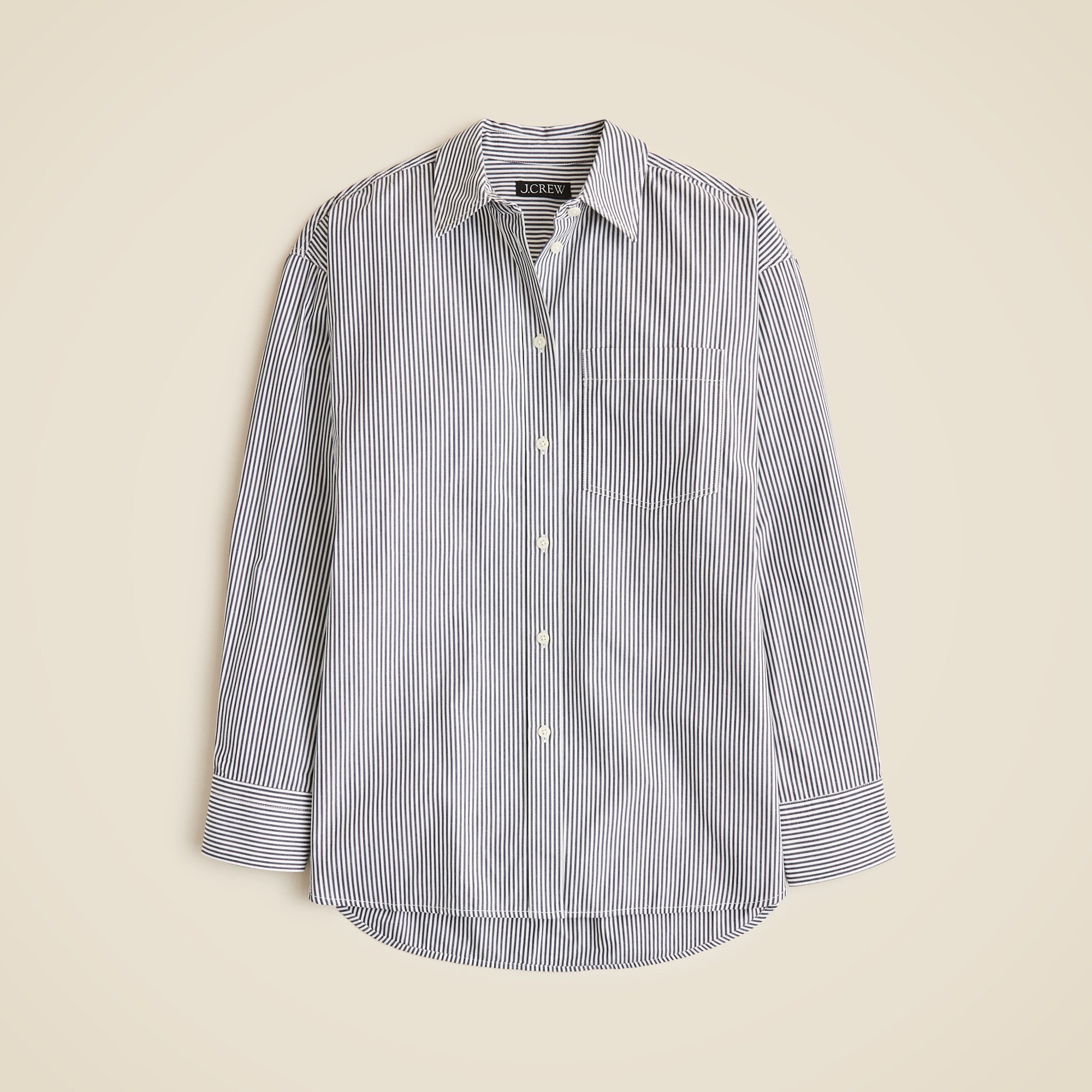 Étienne Oversized Shirt In Striped Lightweight Oxford For Women