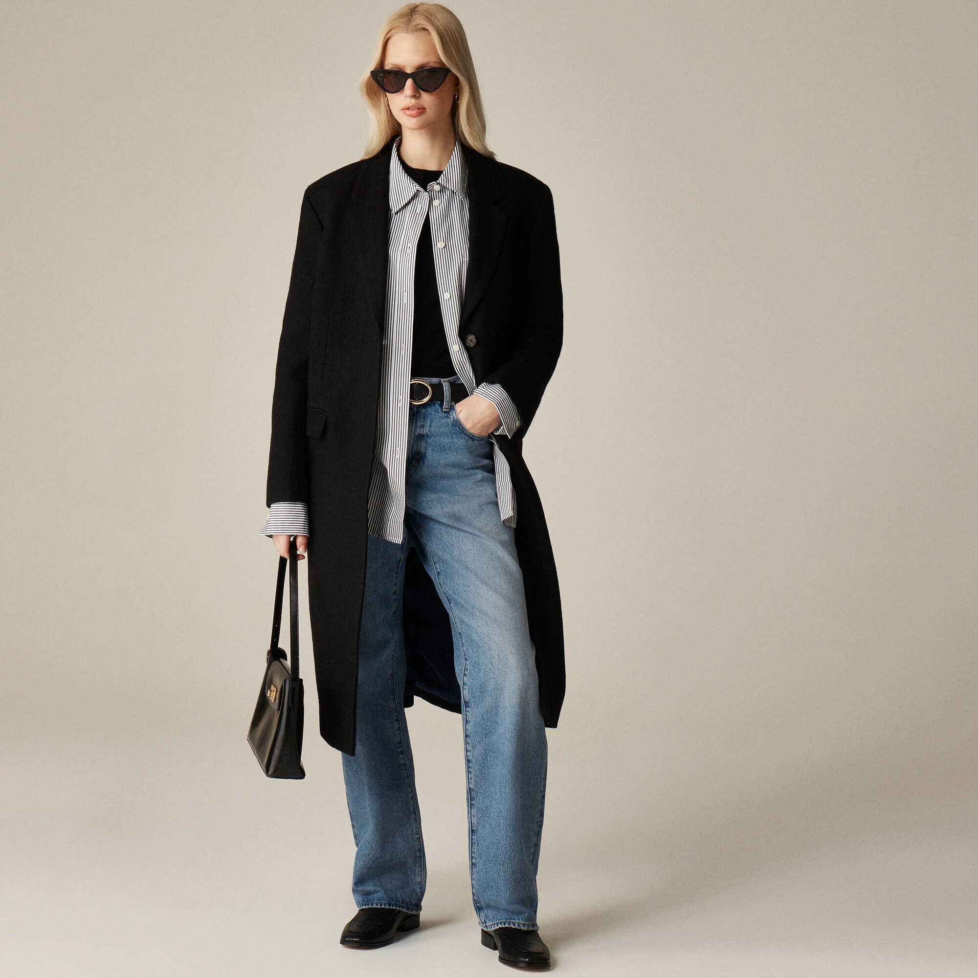 Etienne oversized shirt in striped cotton poplin