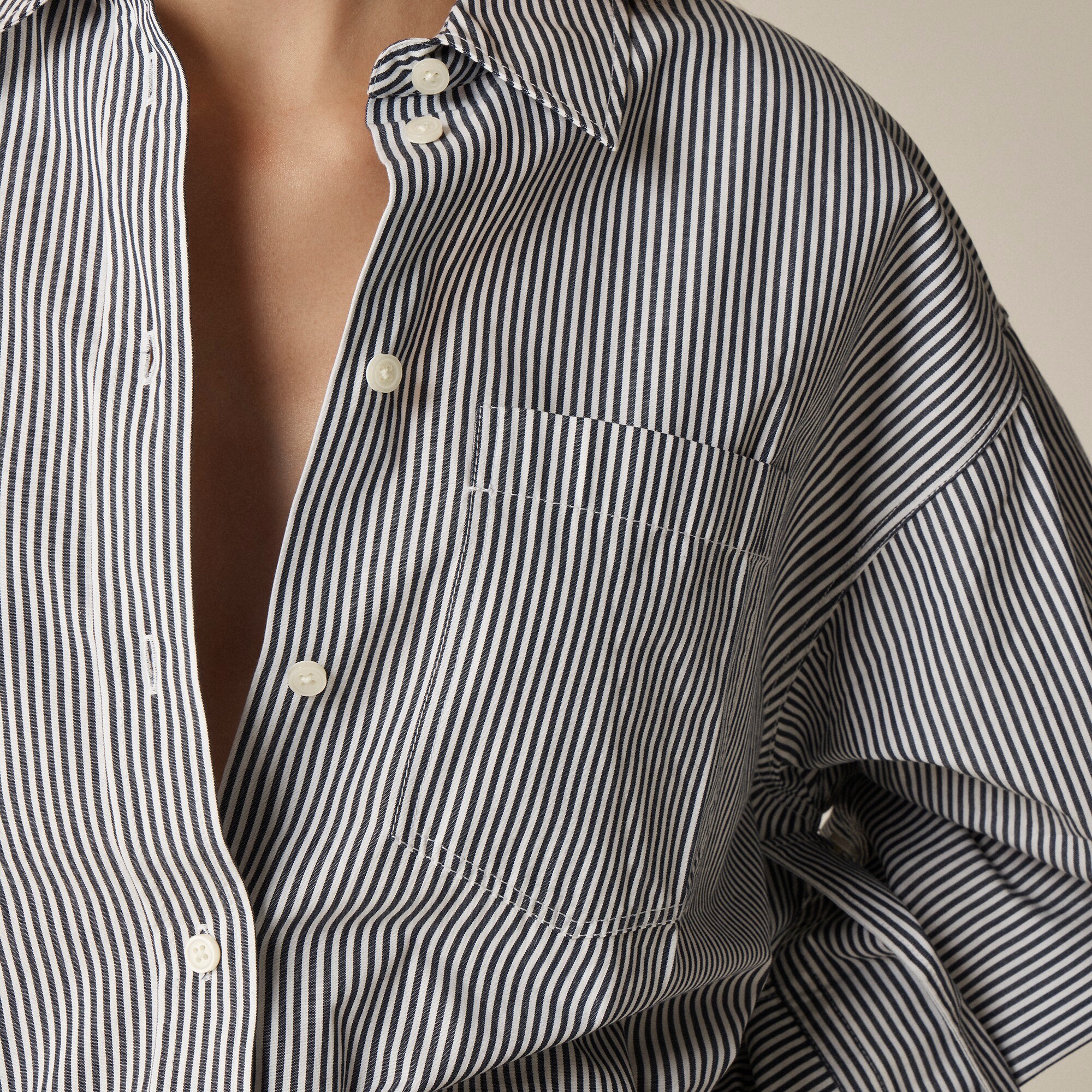 Etienne oversized shirt in striped cotton poplin