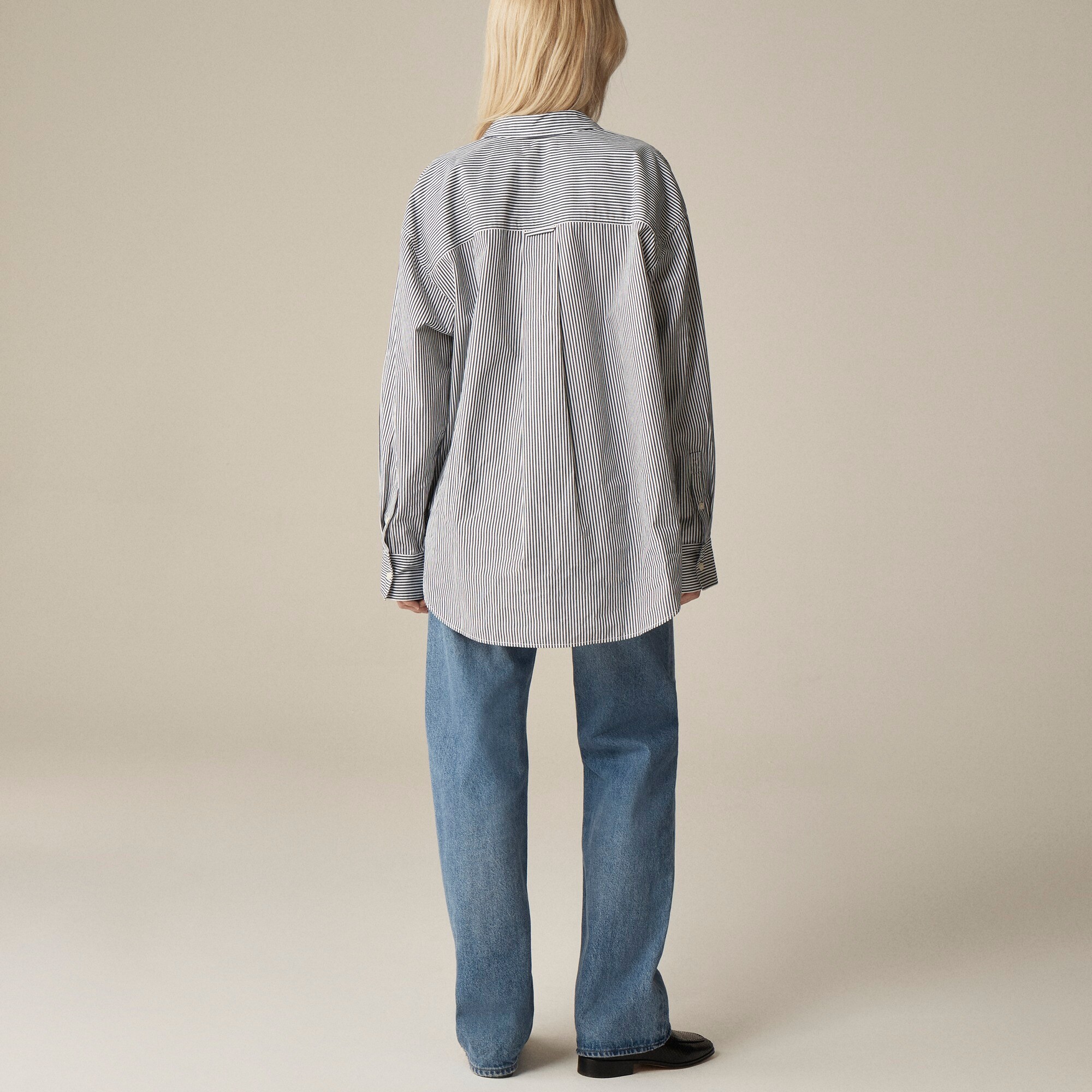 Étienne oversized shirt in striped lightweight oxford