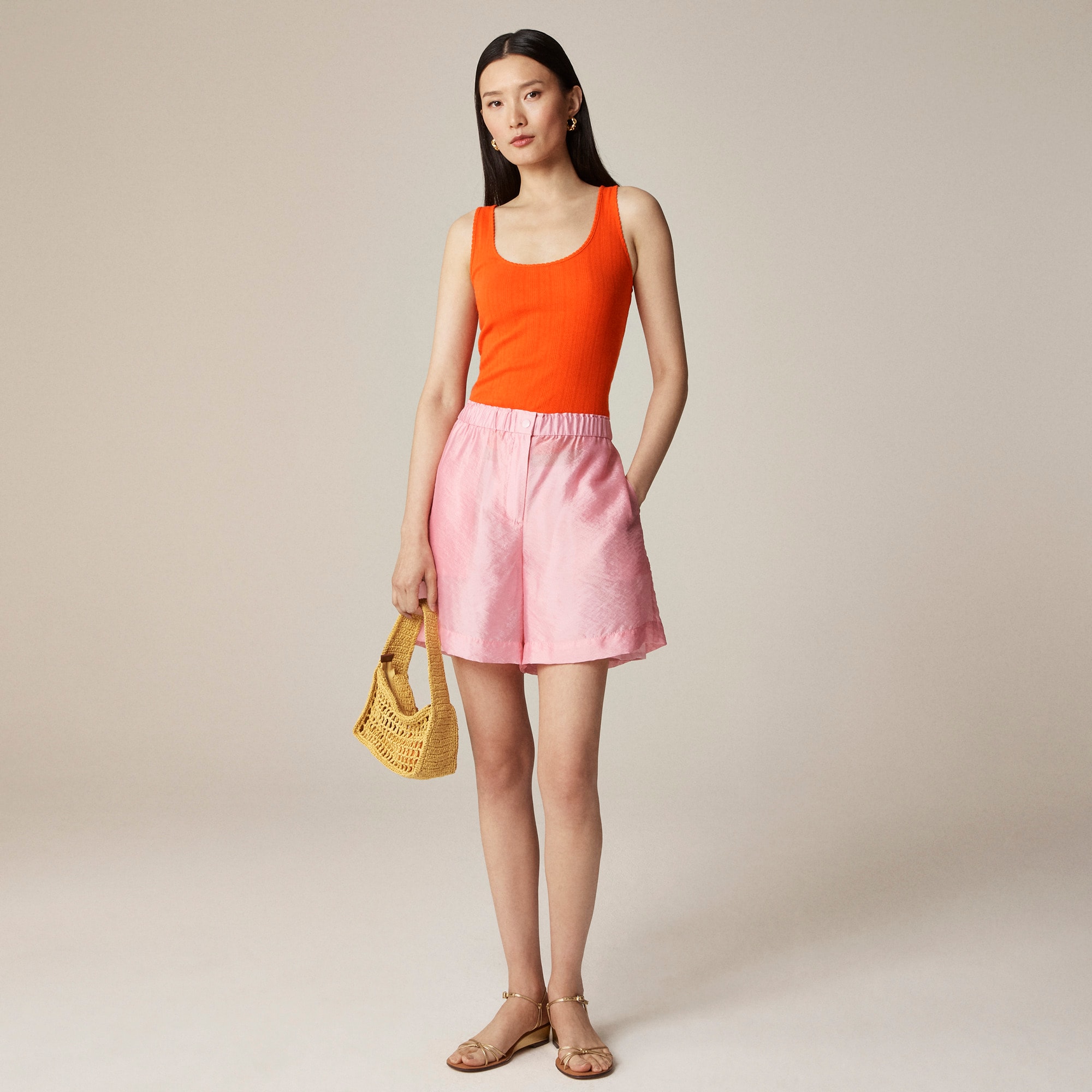 womens Pointelle tank top
