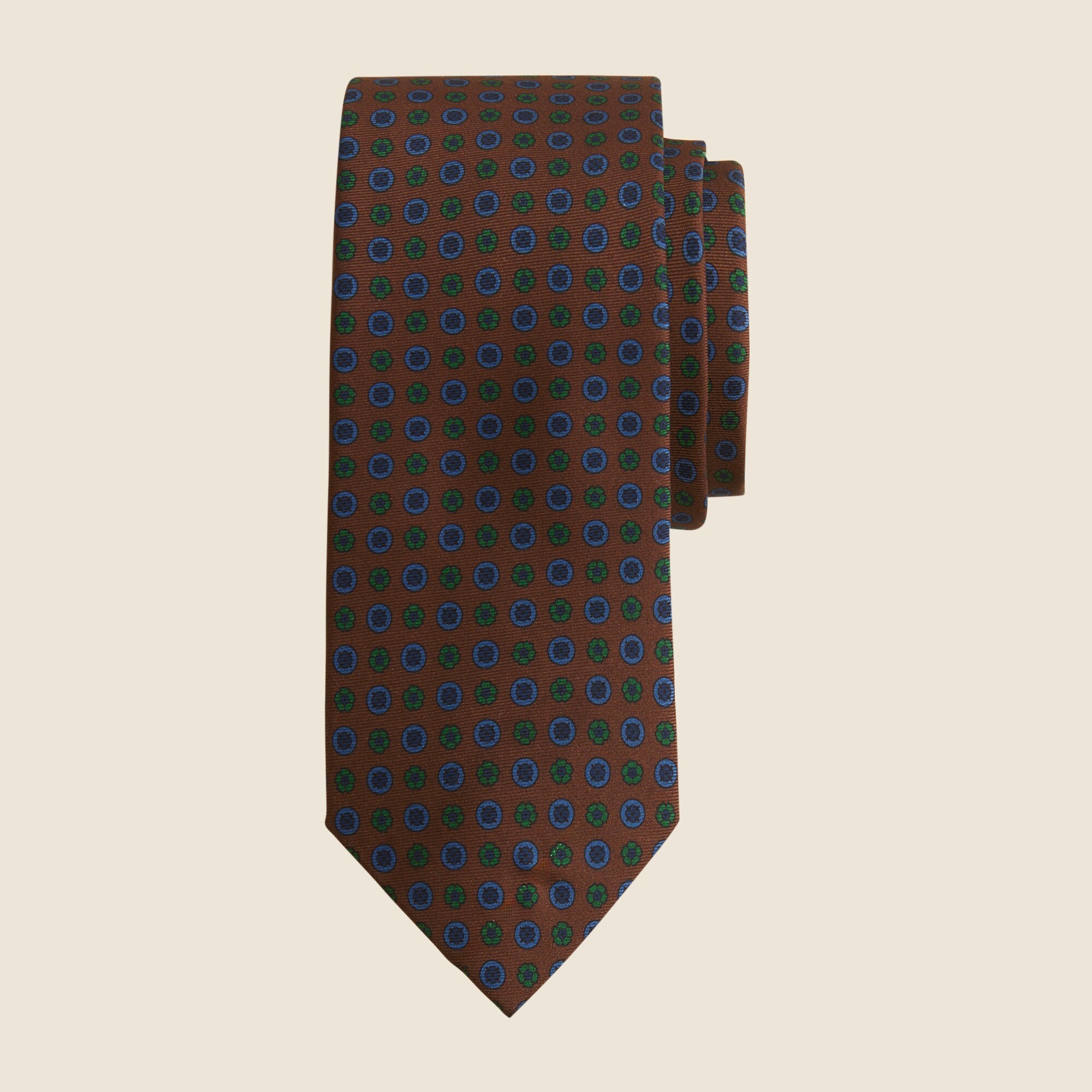 mens English silk tie in madder