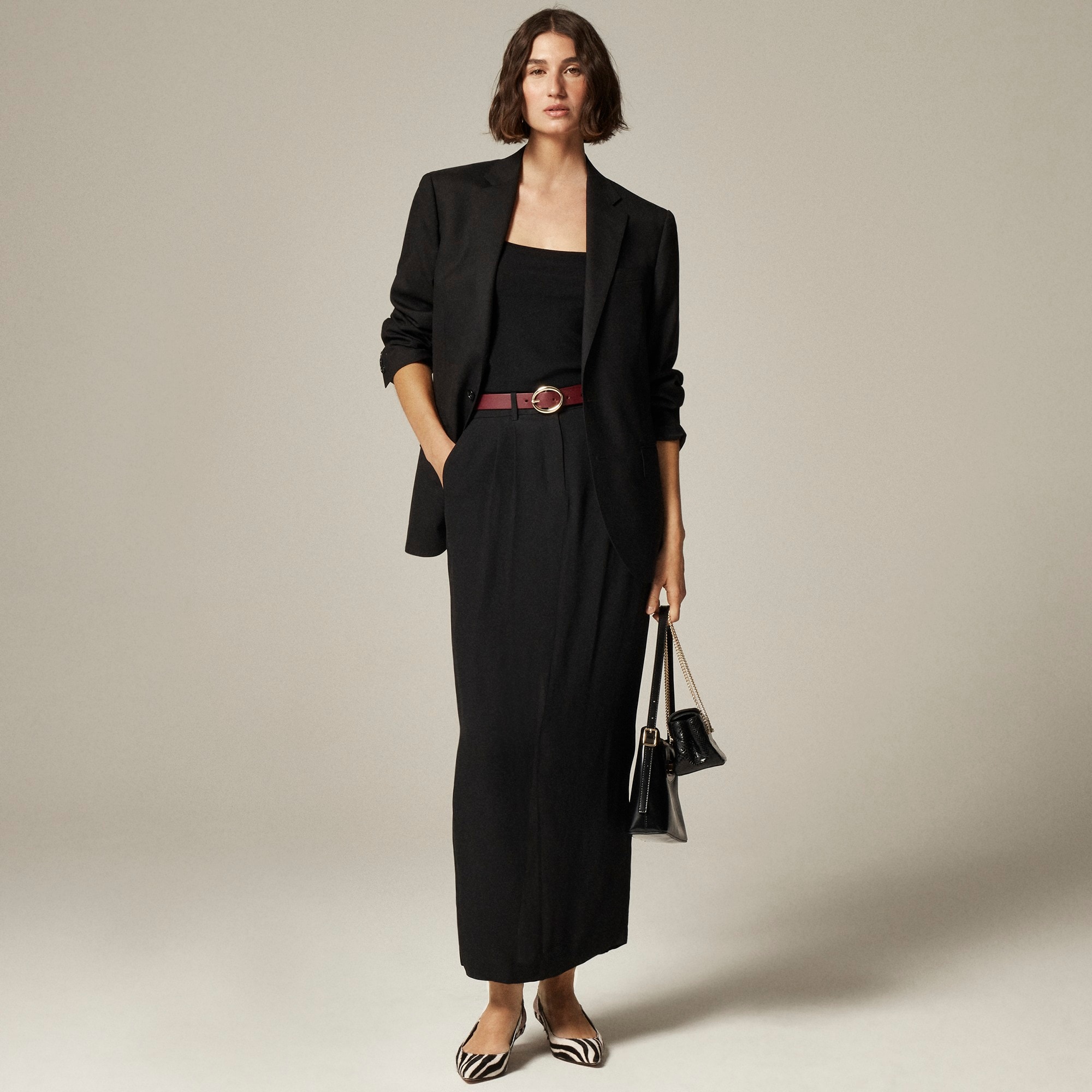 womens Trouser maxi skirt in viscose crepe