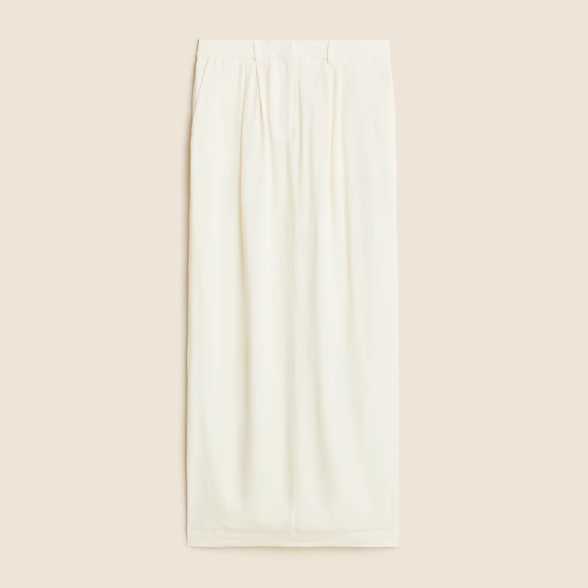 Trouser maxi skirt in viscose crepe