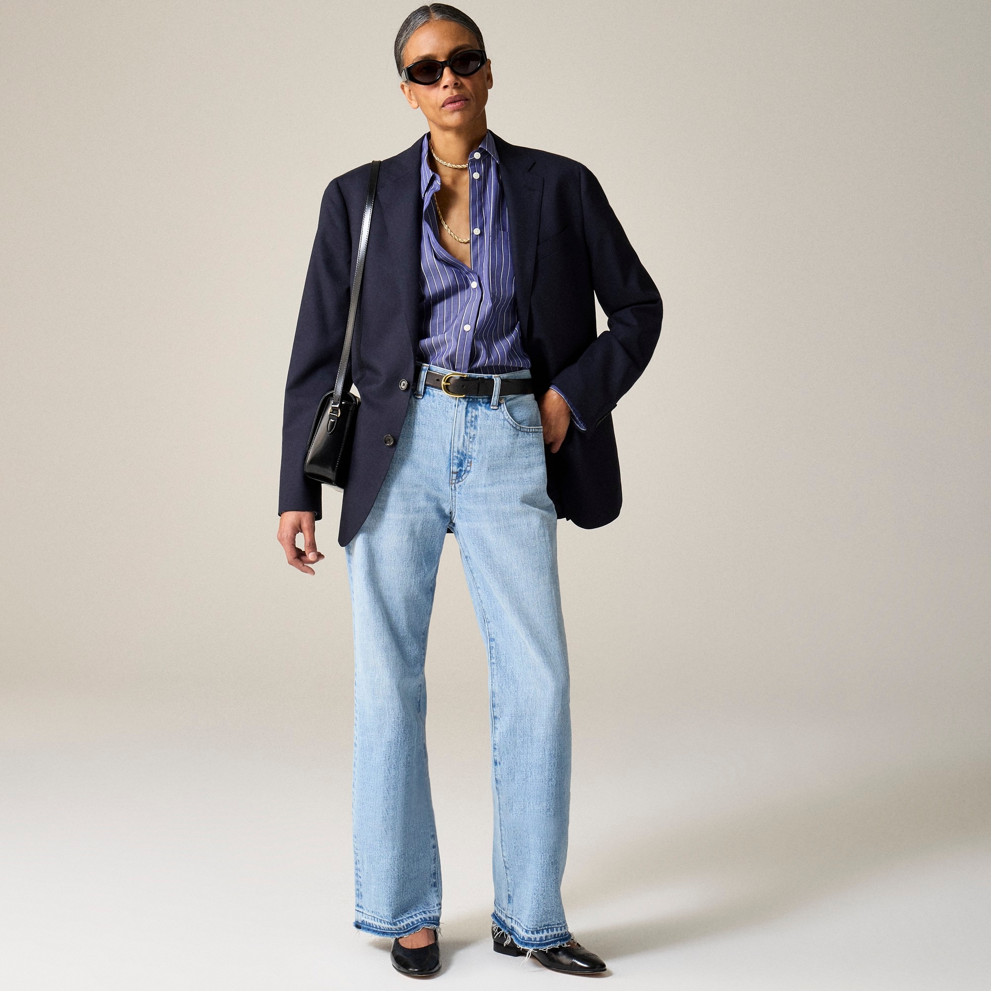 Garçon classic shirt in striped cotton poplin