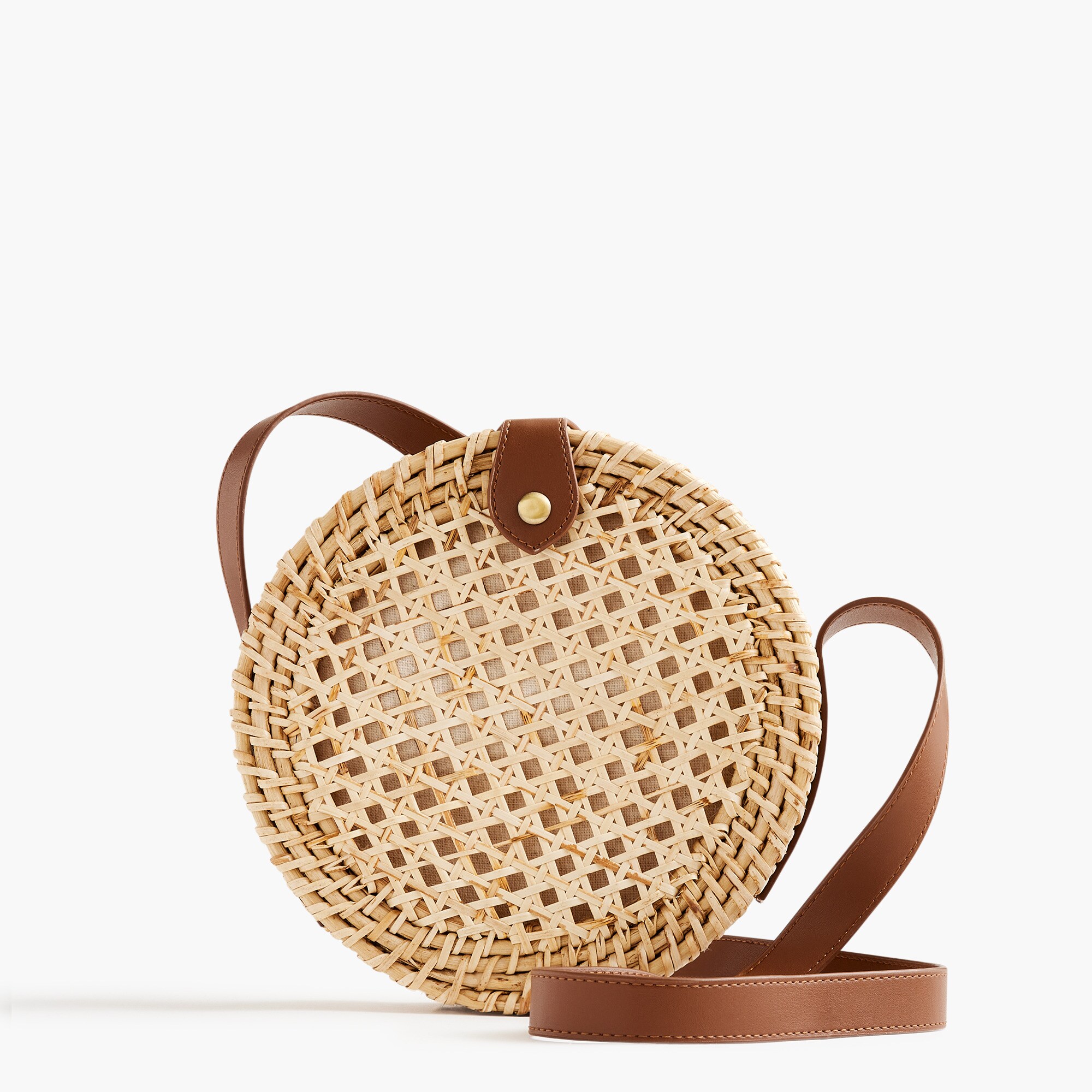 rattan circle bag for women