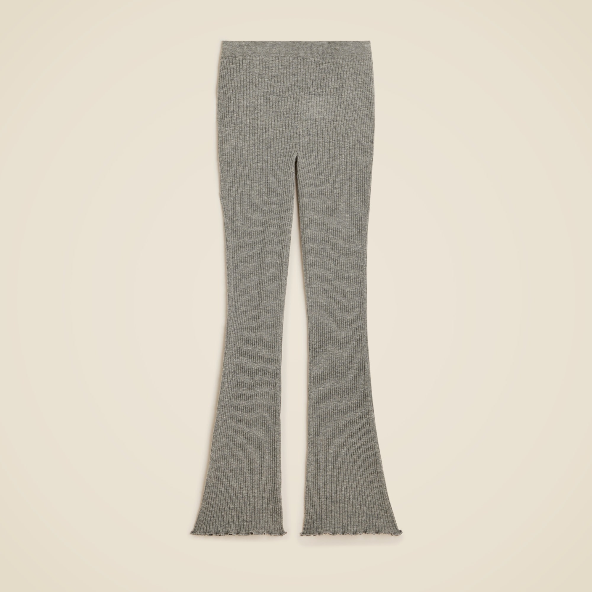  Spring Street ribbed featherweight cashmere flare pant