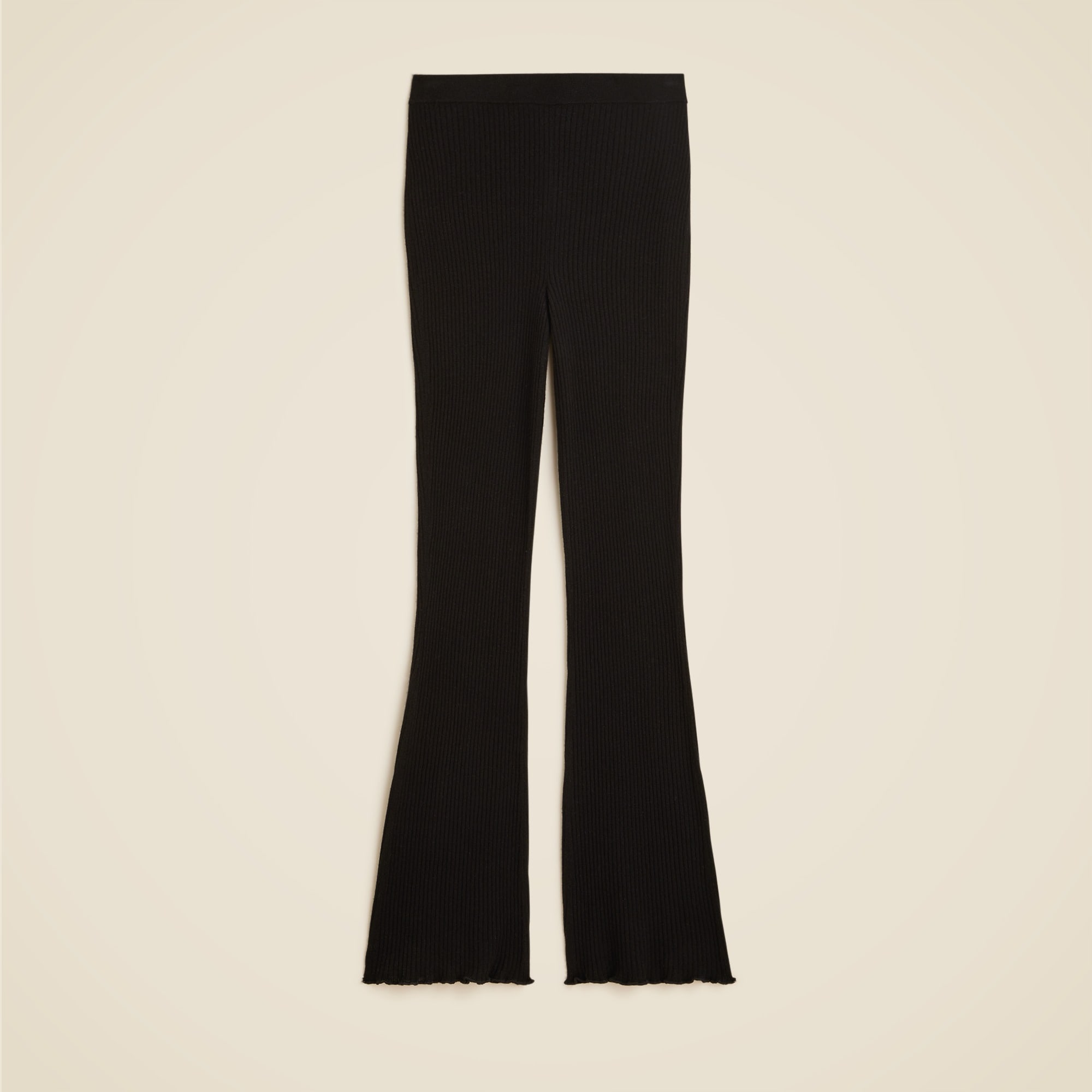 womens Spring Street ribbed featherweight cashmere flare pant