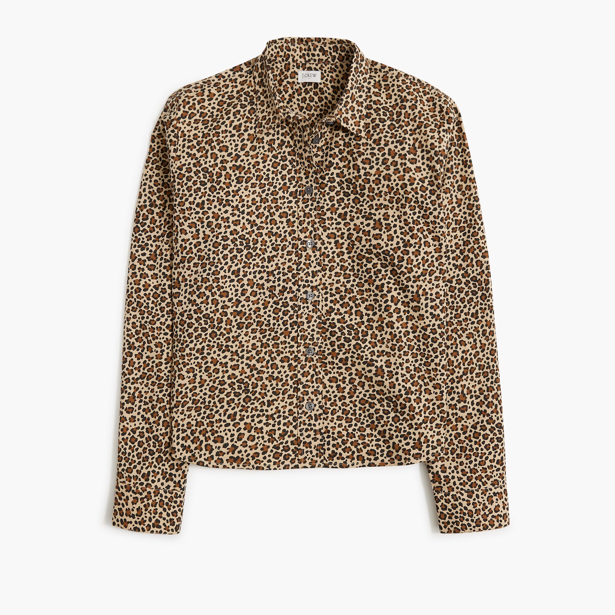 leopard modern button-up shirt for women