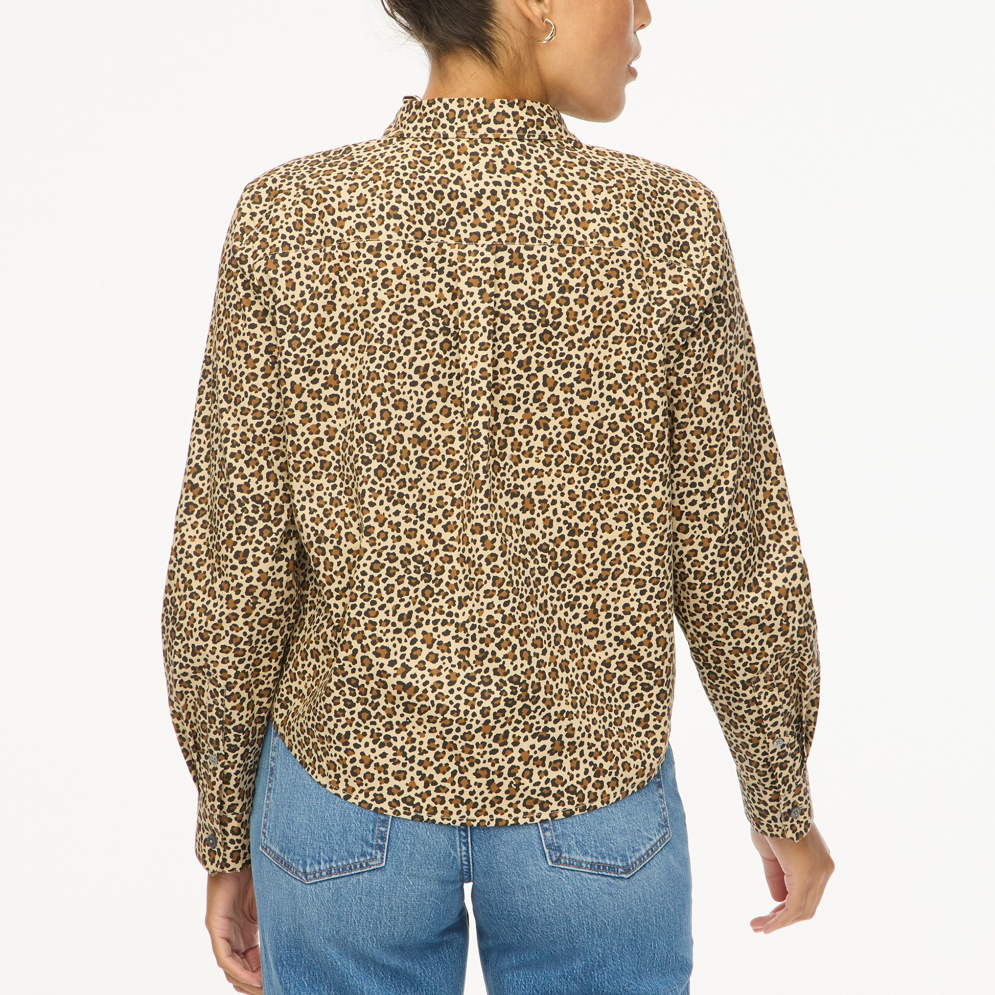 Leopard modern button-up shirt
