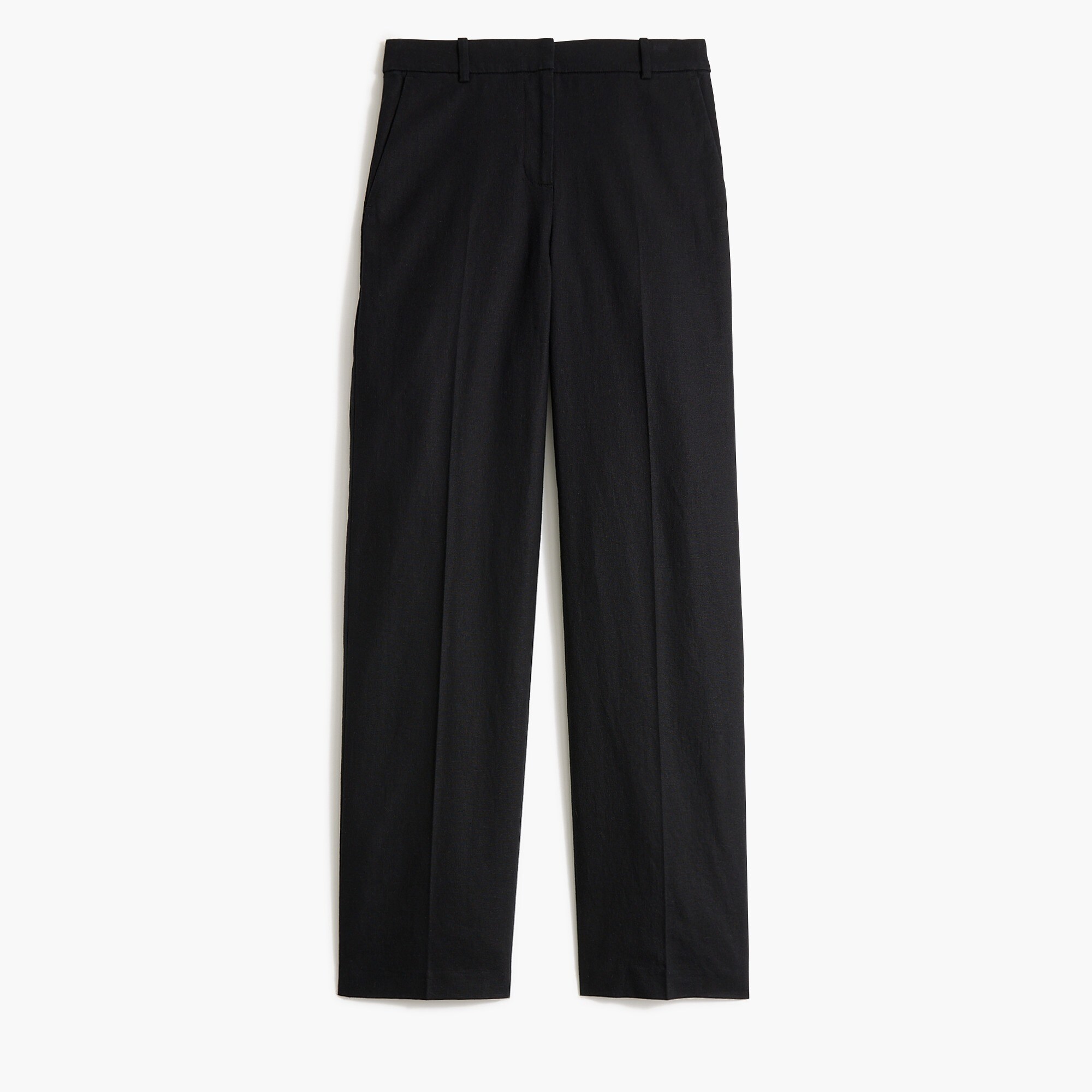 womens Linen-blend Remy high-rise wide-leg cropped pant