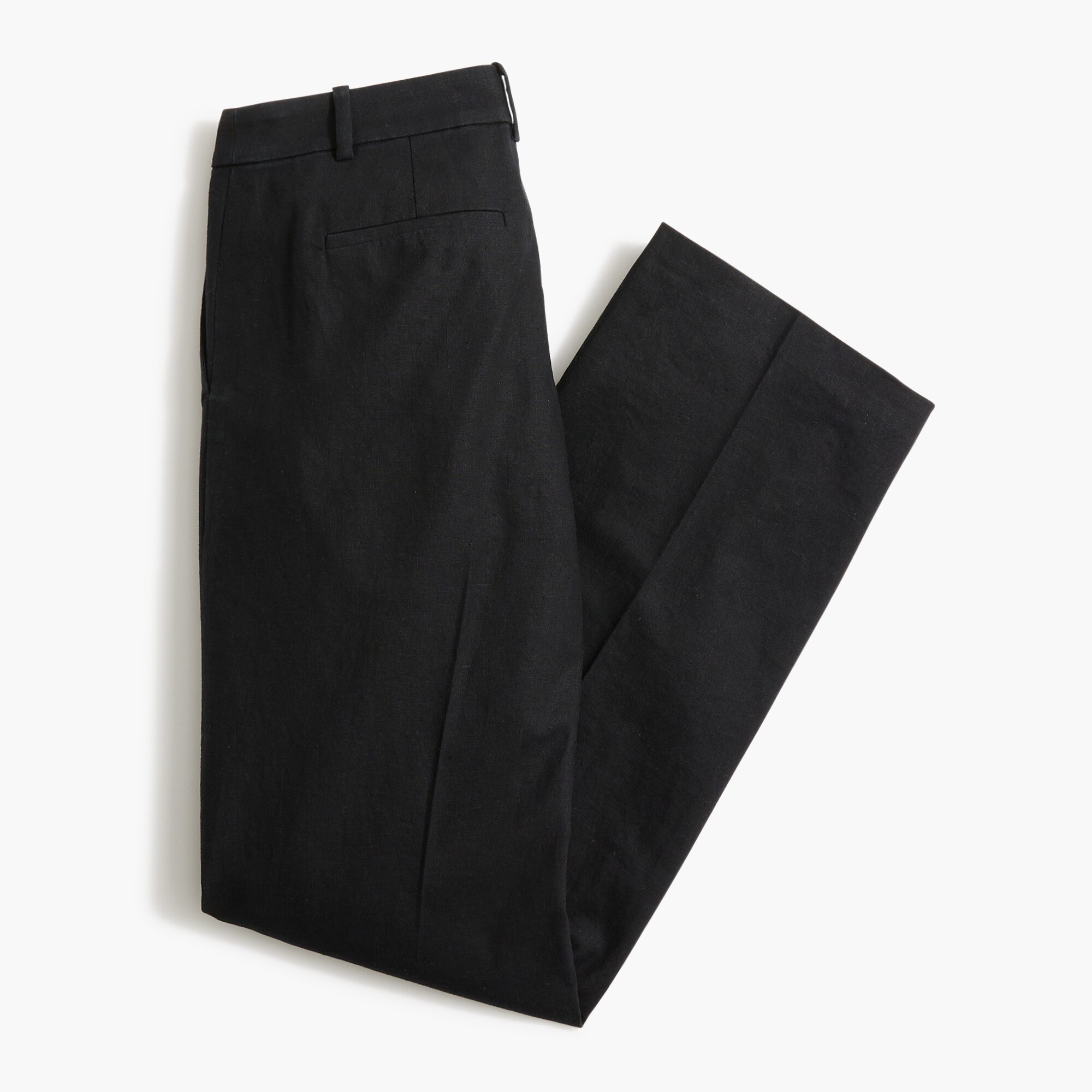 Linen-blend Remy high-rise wide-leg cropped pant