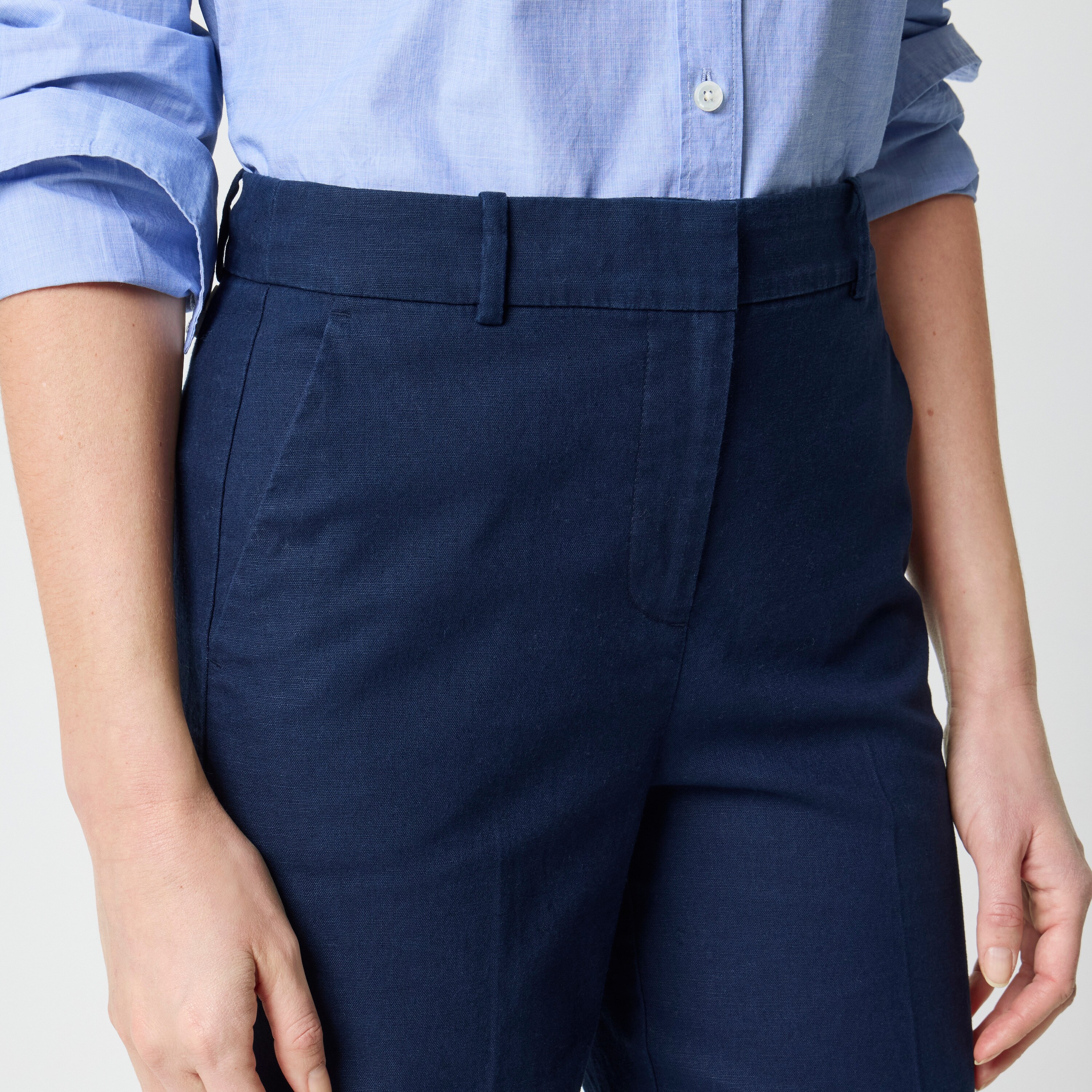 Linen-blend Remy Full-length Wide-leg Pant For Women | Factory
