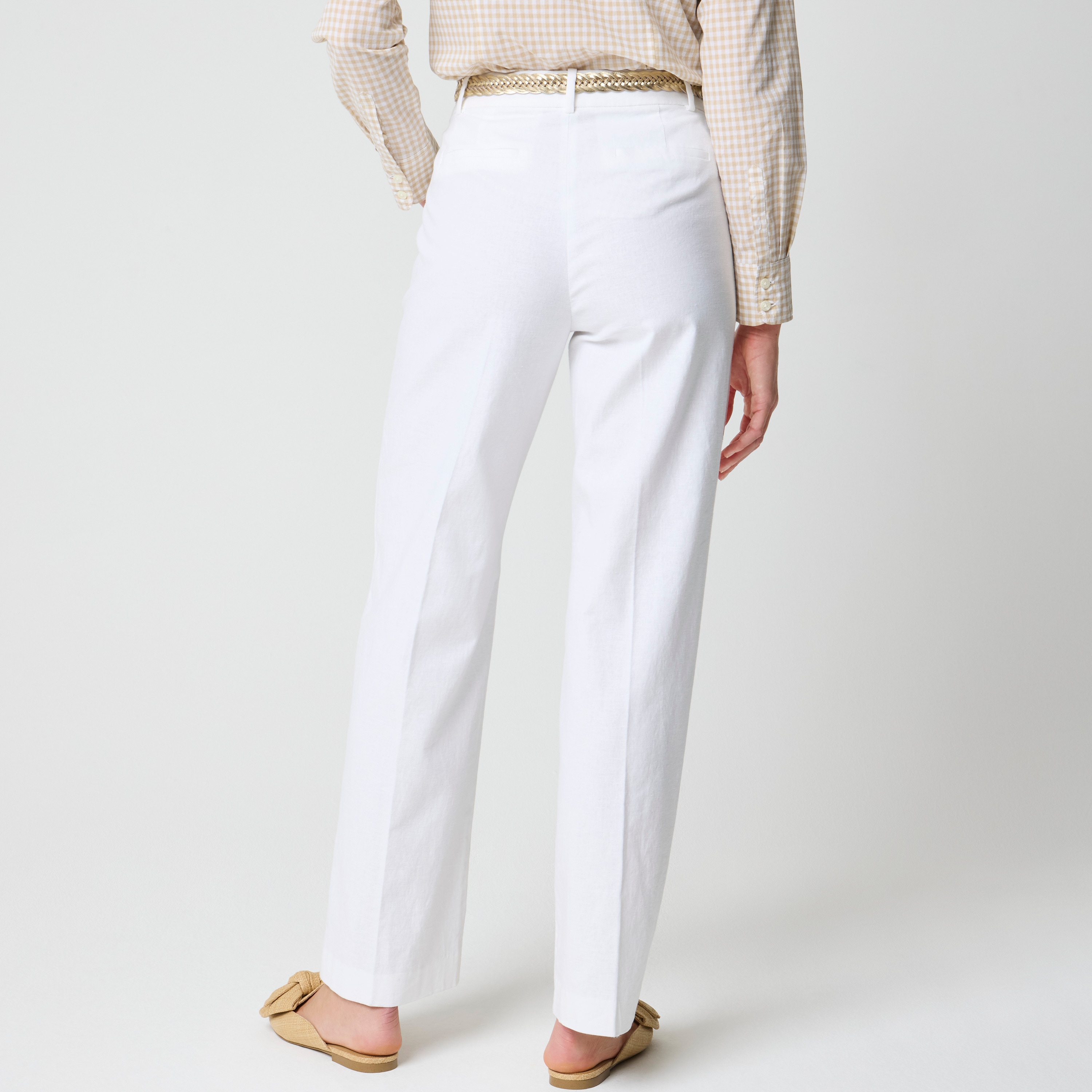 Linen-blend Remy wide-leg pant