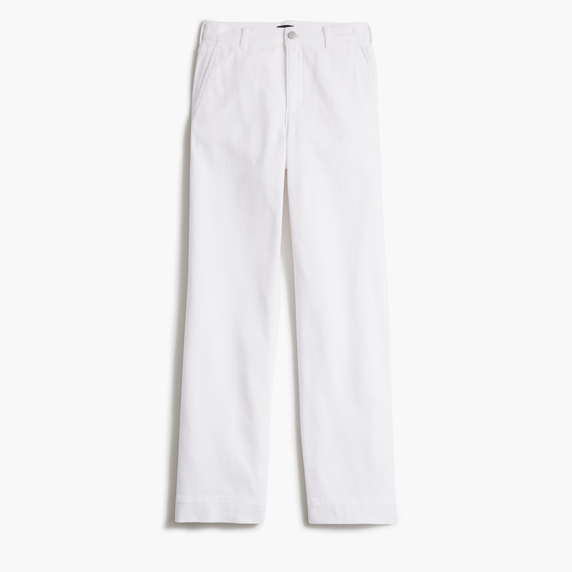 White drapey denim trouser